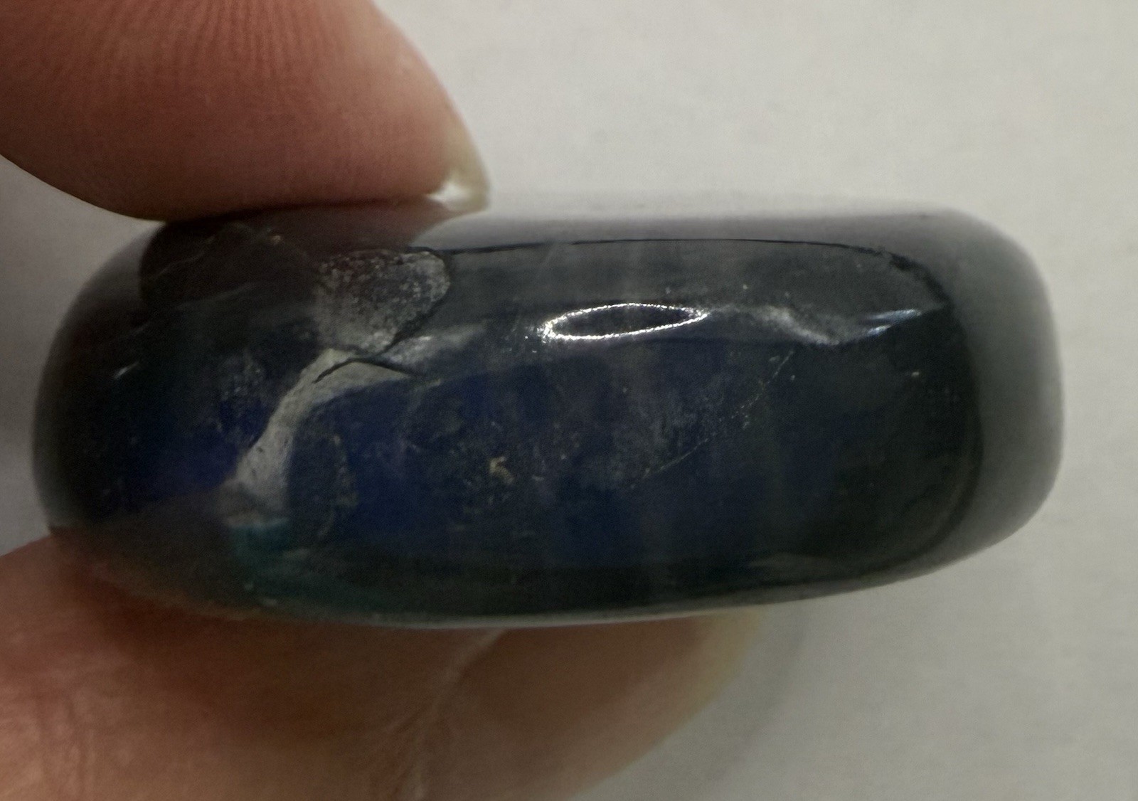Labradorite Specimen. 1 5/8” Diameter x 7/16”. 1.4 ounce. Polished all sides.