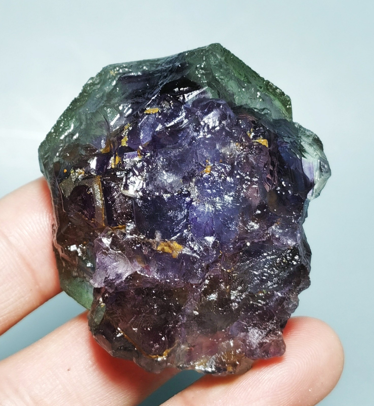 Natural Transparent Purple Window Fluorite Mineral Specimen China