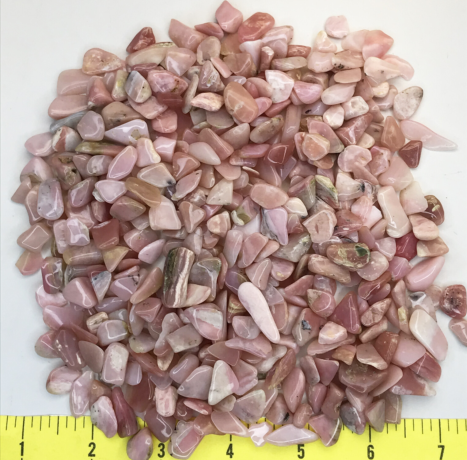 OPAL PINK polished stones size X-Small (5/16 to 5/8″) 1/2 lb. pack