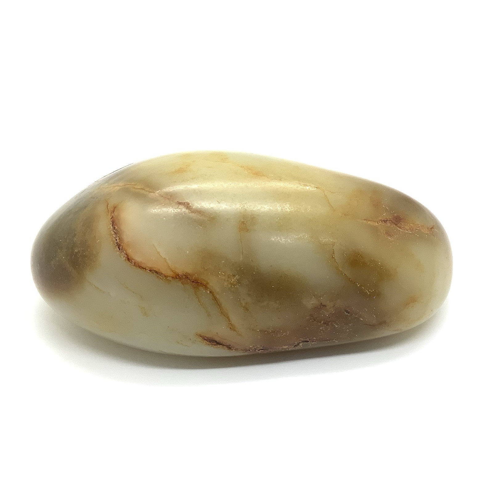 Siberian Jade Stone White Honey Nephrite Jade Cobble Vitim Siberia 248g Specimen
