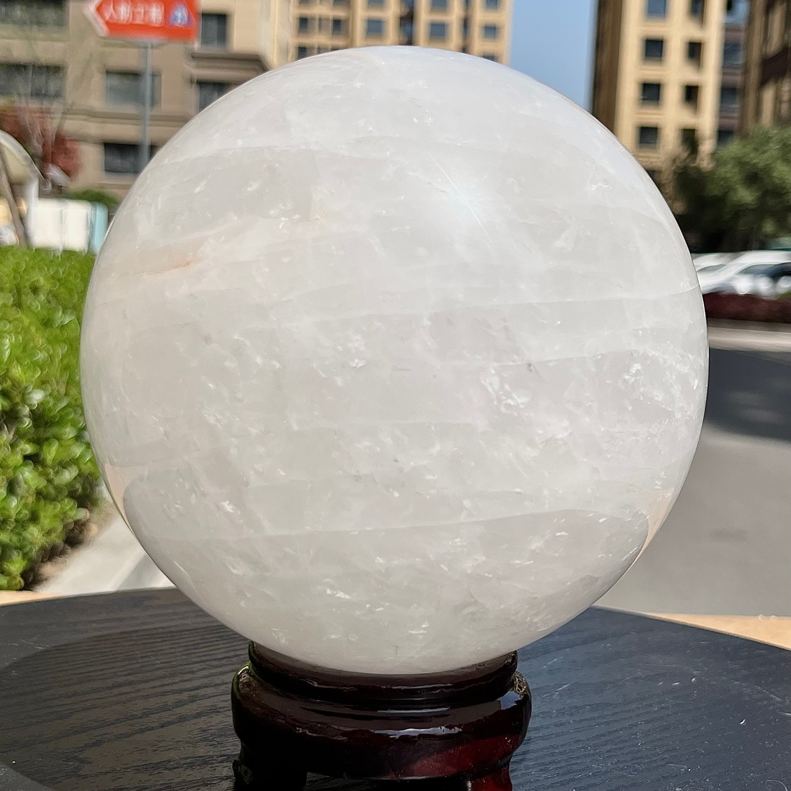 Natural Quartz Crystal Sphere Ball Healing Stone Home Decor 10.5 lb