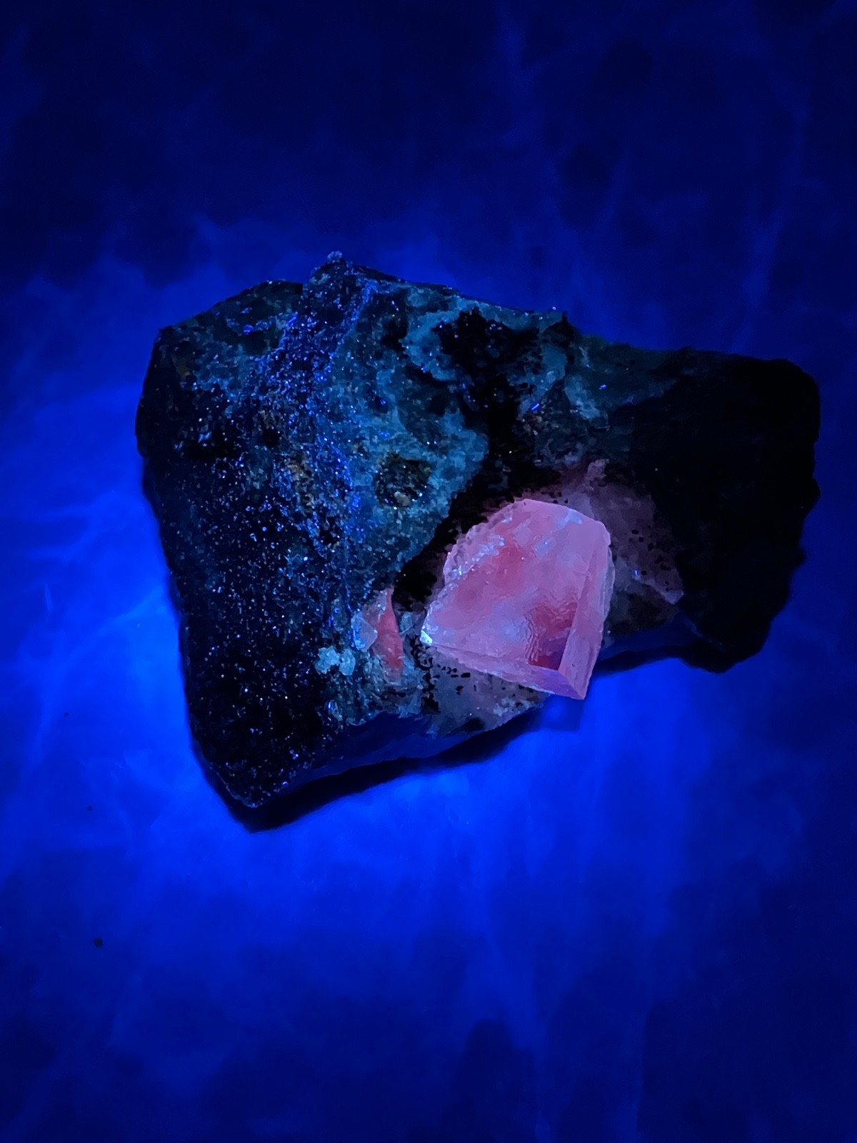 Fluorite “Red Pocket” 2007-2008 “Rare” U.V. Ojuela Mine, Mapimi, Durango, Mexico