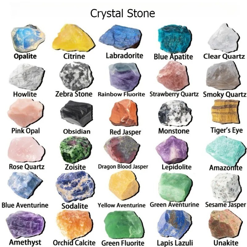 12 Colors Natural Quartz Crystal Raw Stones Chakra Meditation Decor Gift
