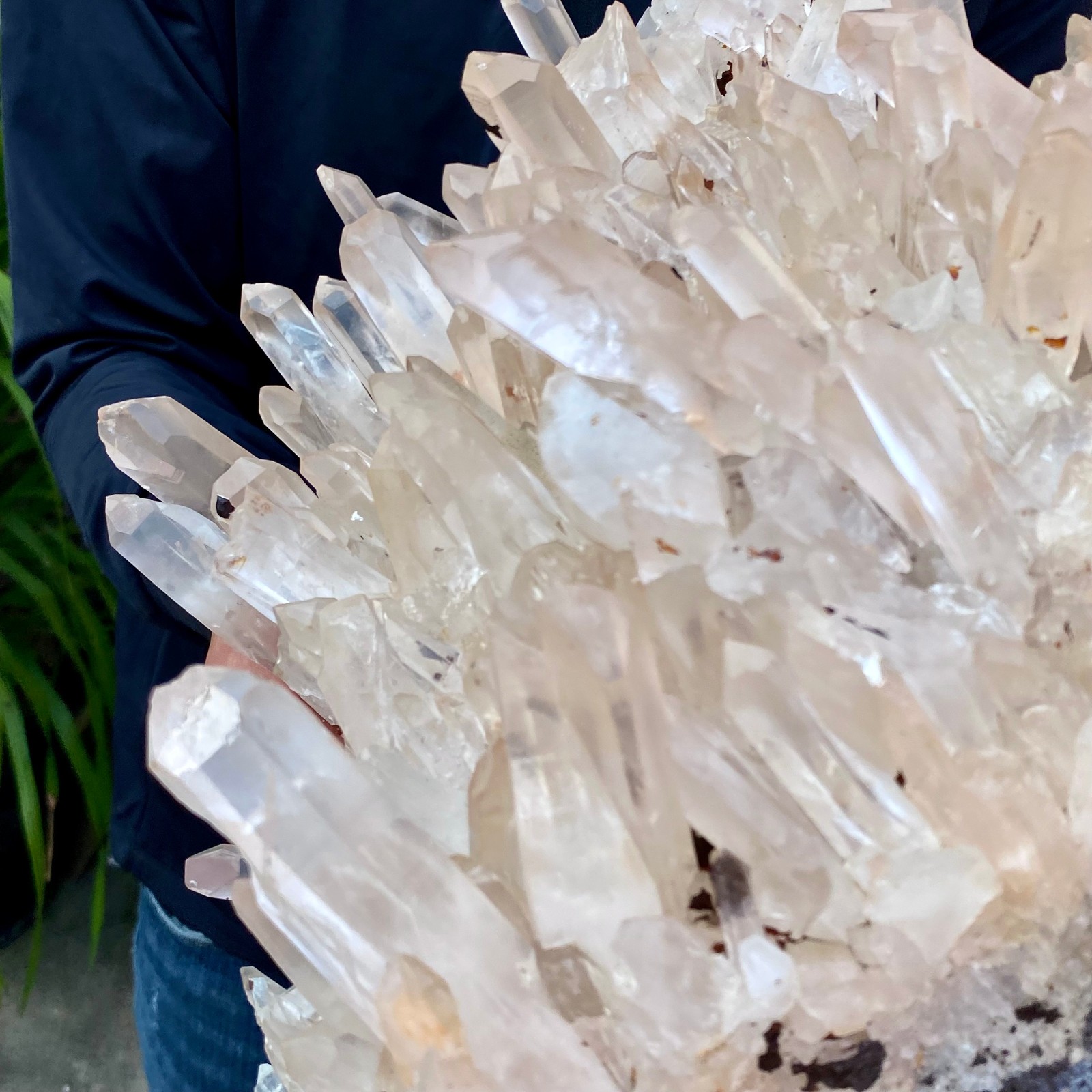 26.89LB Large Natural Clear White Crystal Quartz Cluster Energy Healing Specimen