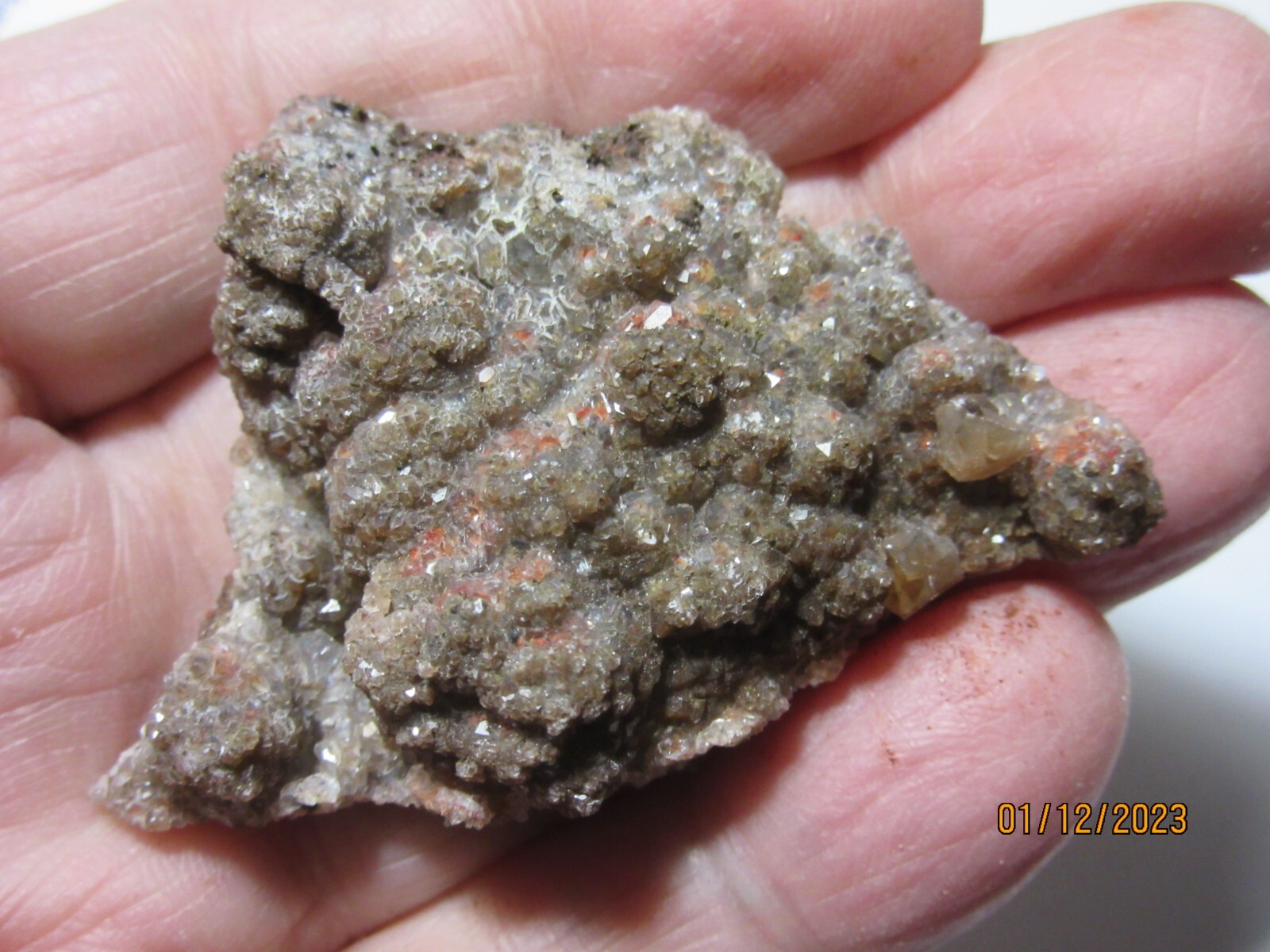 Natural Red Quartz Crystal CLUSTER 2 3/8″ Rough Collectible Reiki RQCCC-1