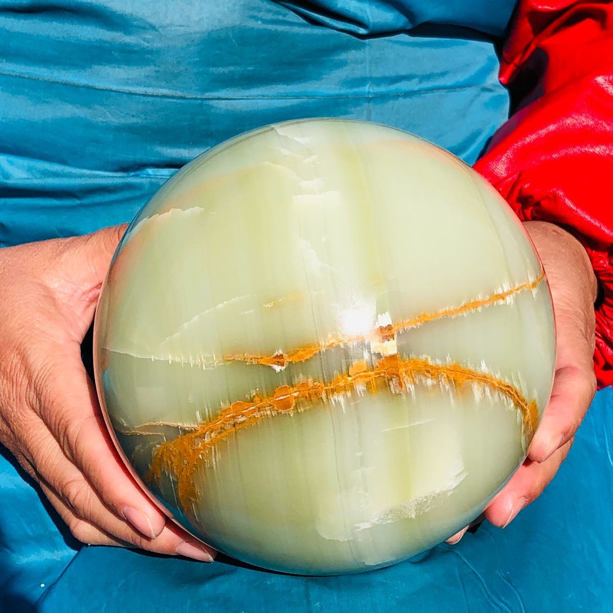 4740g Natural Afghan Jade Chakra Quartz Sphere healing ball Specimen