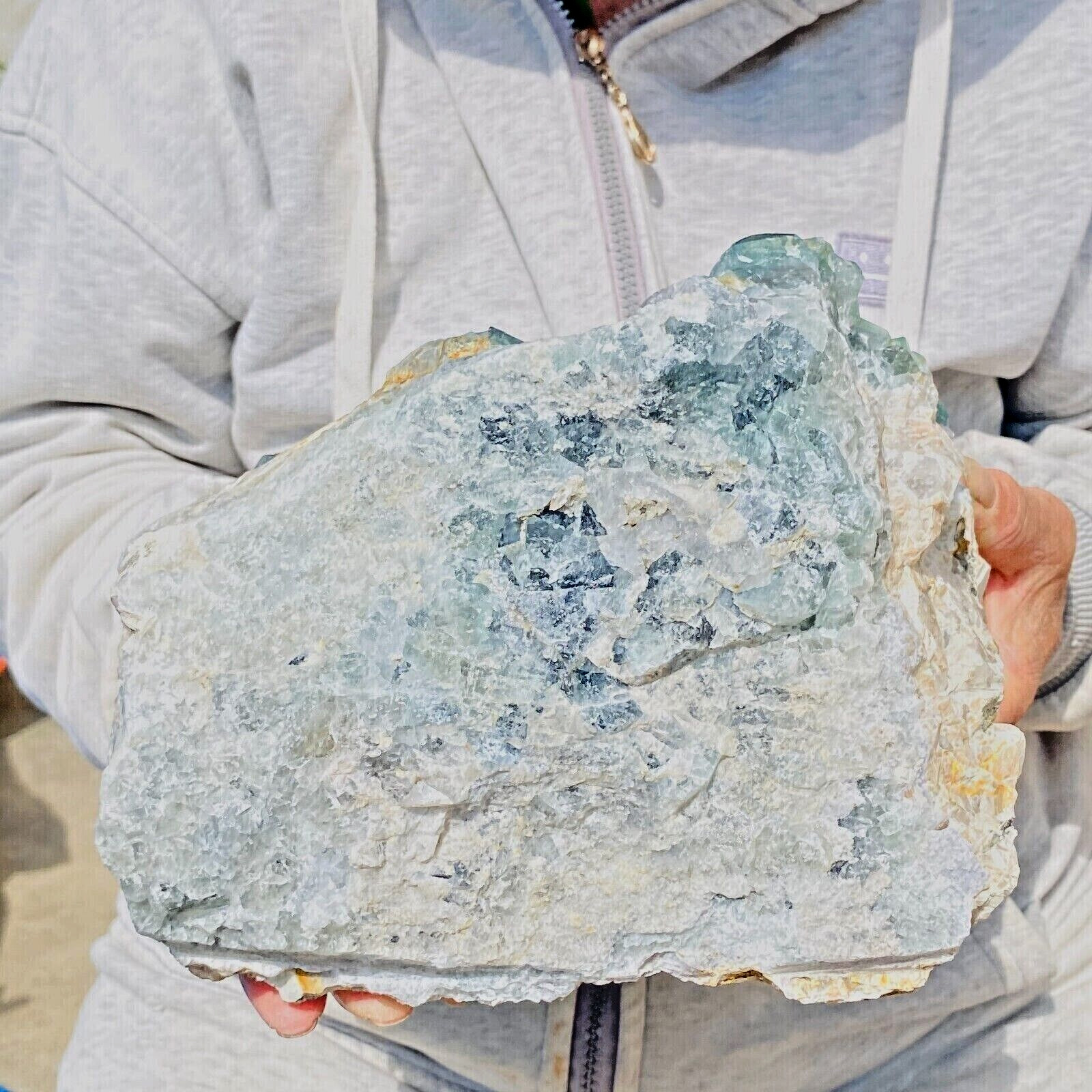 6070g Large Raw Natural Green Fluorite Cubic Crystal Cluster Rough Specimen