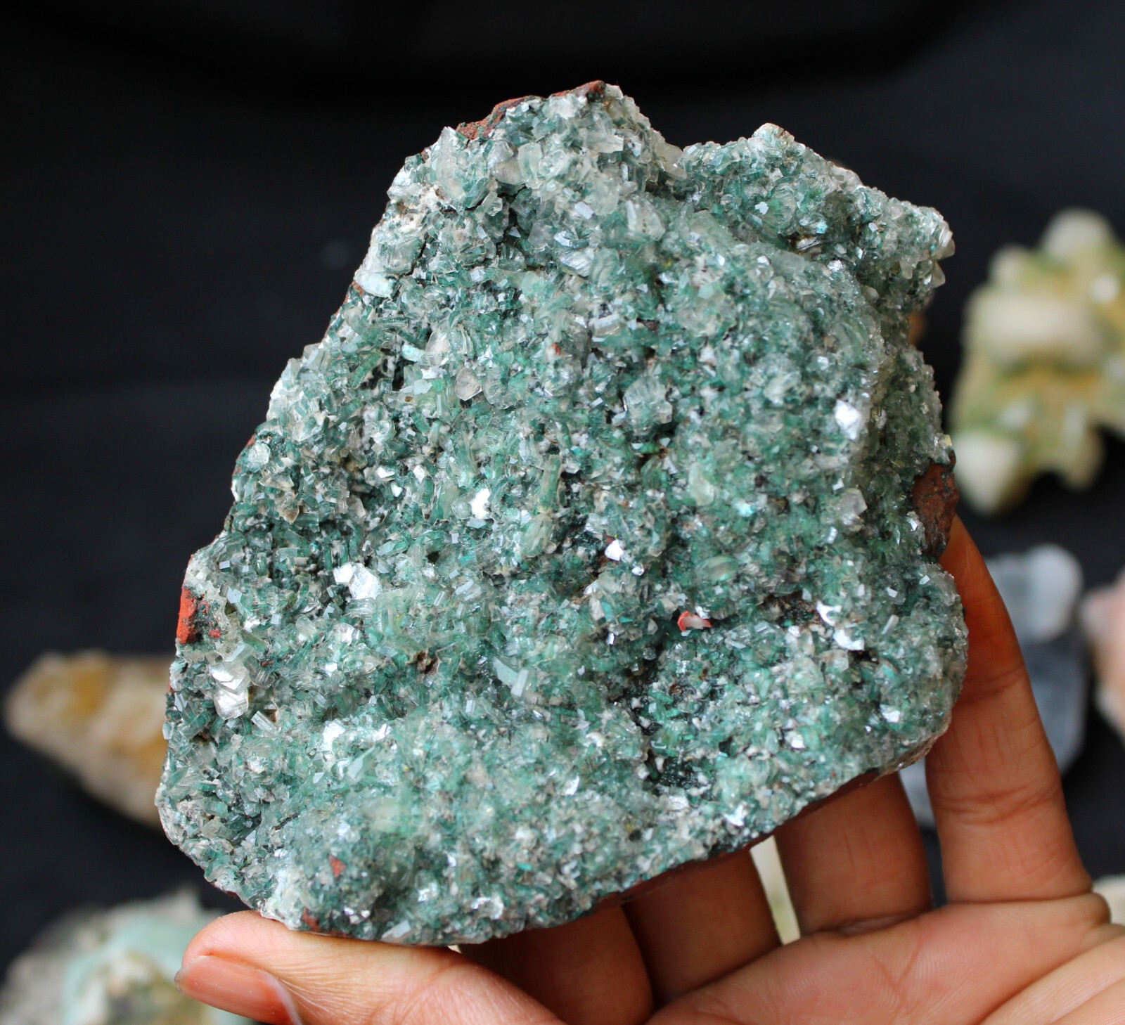 Mix Lot Of Apophyllite, Stilbite, Chalcedony ..( 11 NOS ) Minerals Specimen #J14