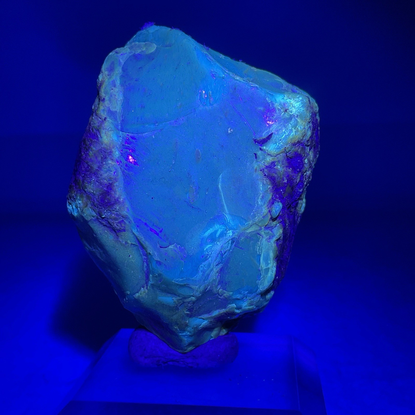 SS Rocks – Blue Amber (Sumatra, Indonesia) Fluorescent 26.4g