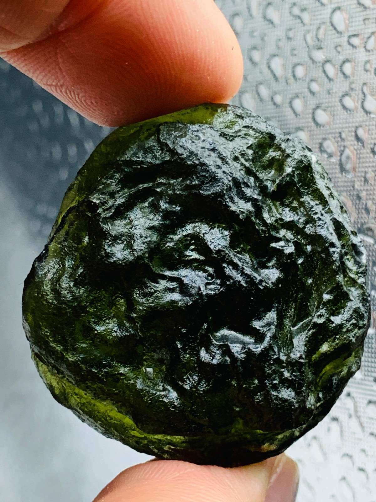TOP Moldavite Raw Moldavite Crystal from Czech Republic PICcertificate 90CT