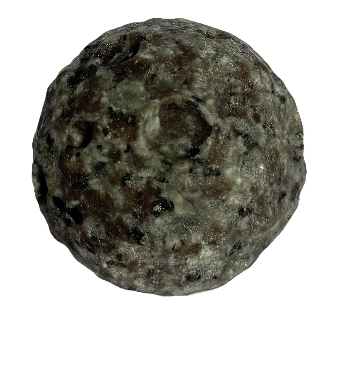 156 Yooperlite Moon Crystal Sphere UV Reactive With Holder
