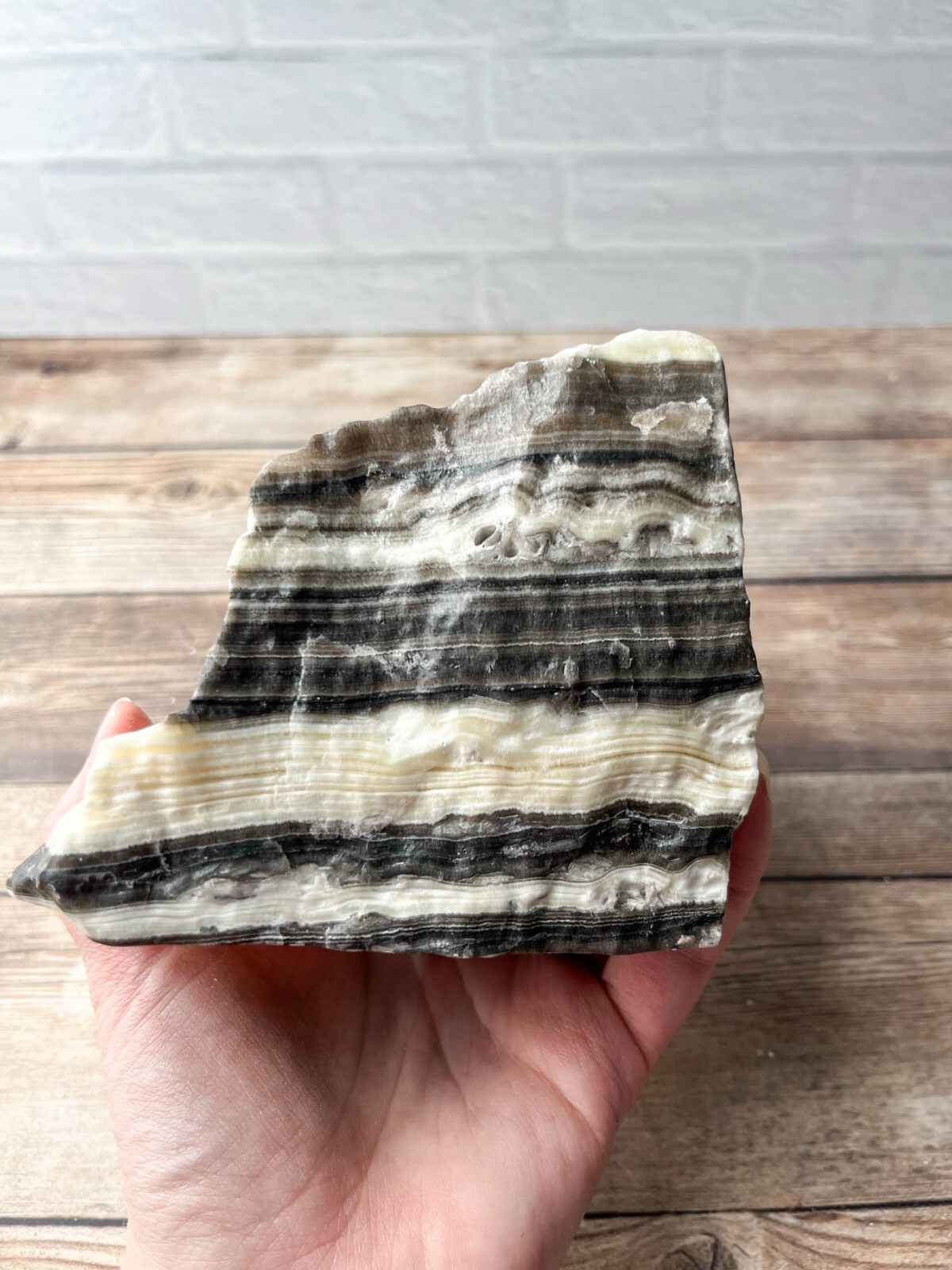Zebra Calcite , 3 lb 3.2 oz Mexican Raw Rough