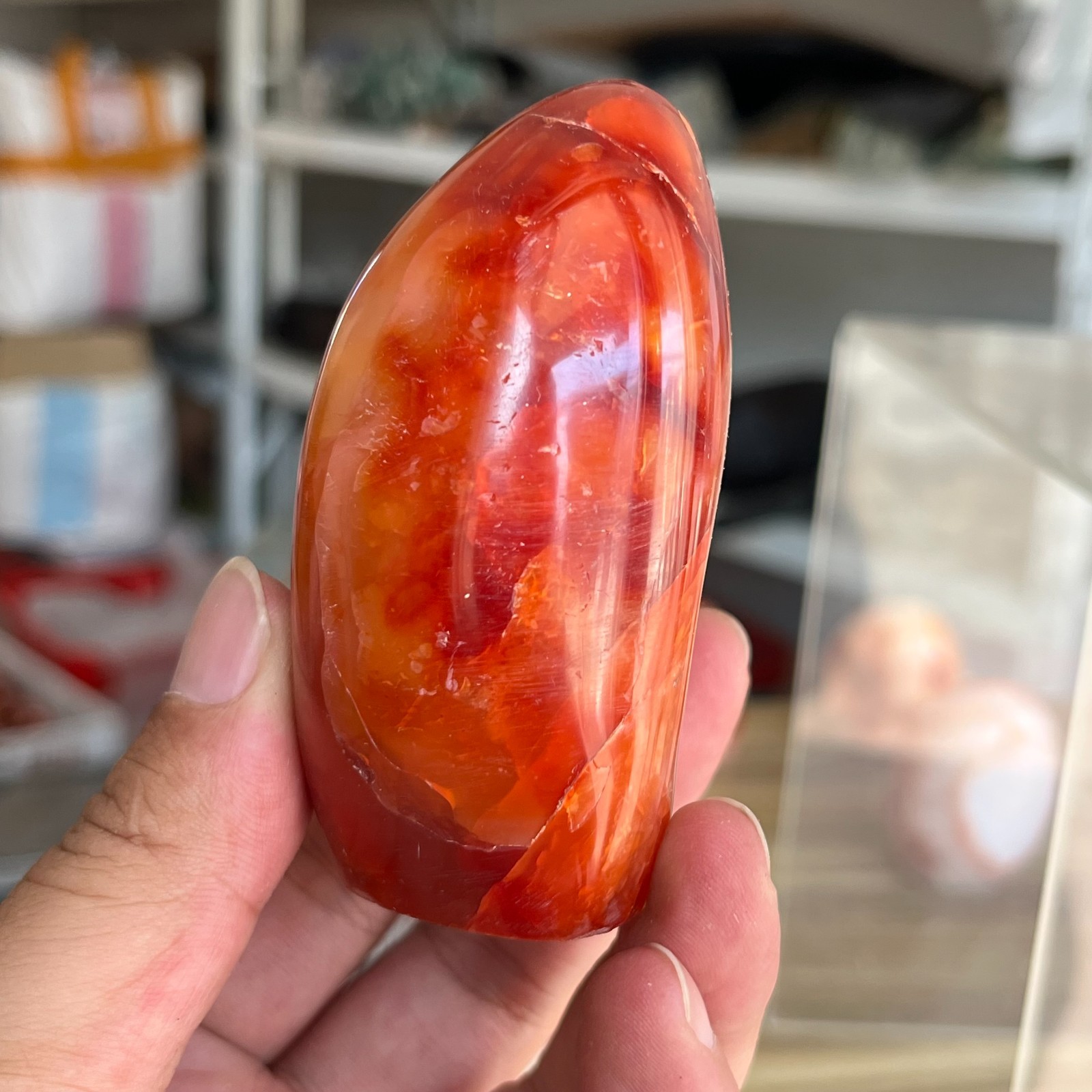 300g High Quality Natural Red Agate Carnelian Crystal Mineral Specimen Healing