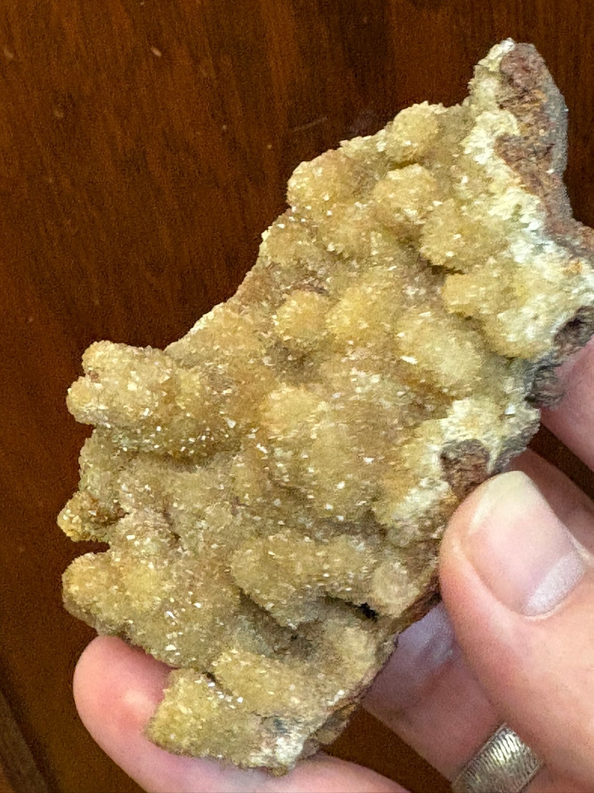 Smithsonite, yellow, Monte Cristo mine, Rush, Arkansas, USA