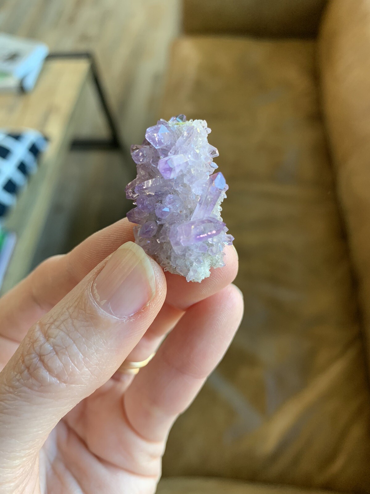 Vintage Mini Purple Lilac Amethyst Crystal Cluster, Veracruz Mexico