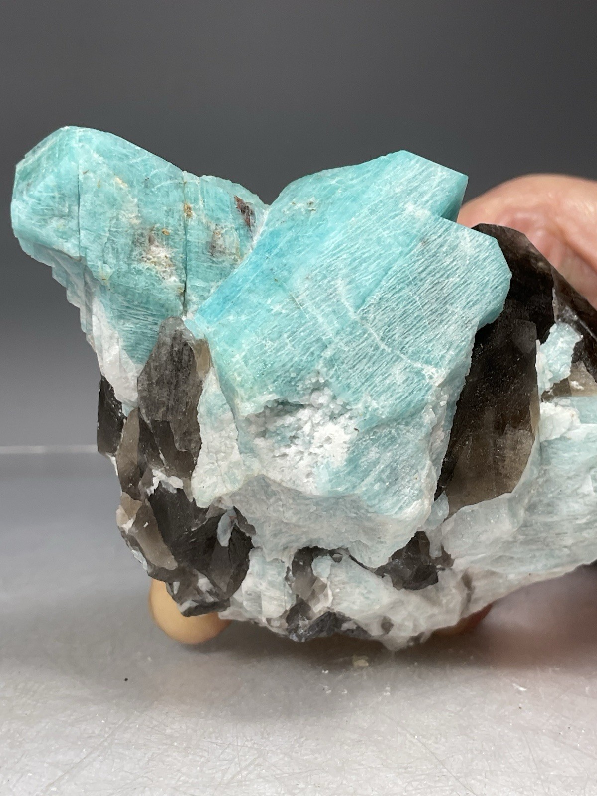 SS Rocks – Amazonite with Smoky Quartz (Lake George, Colorado) 211g