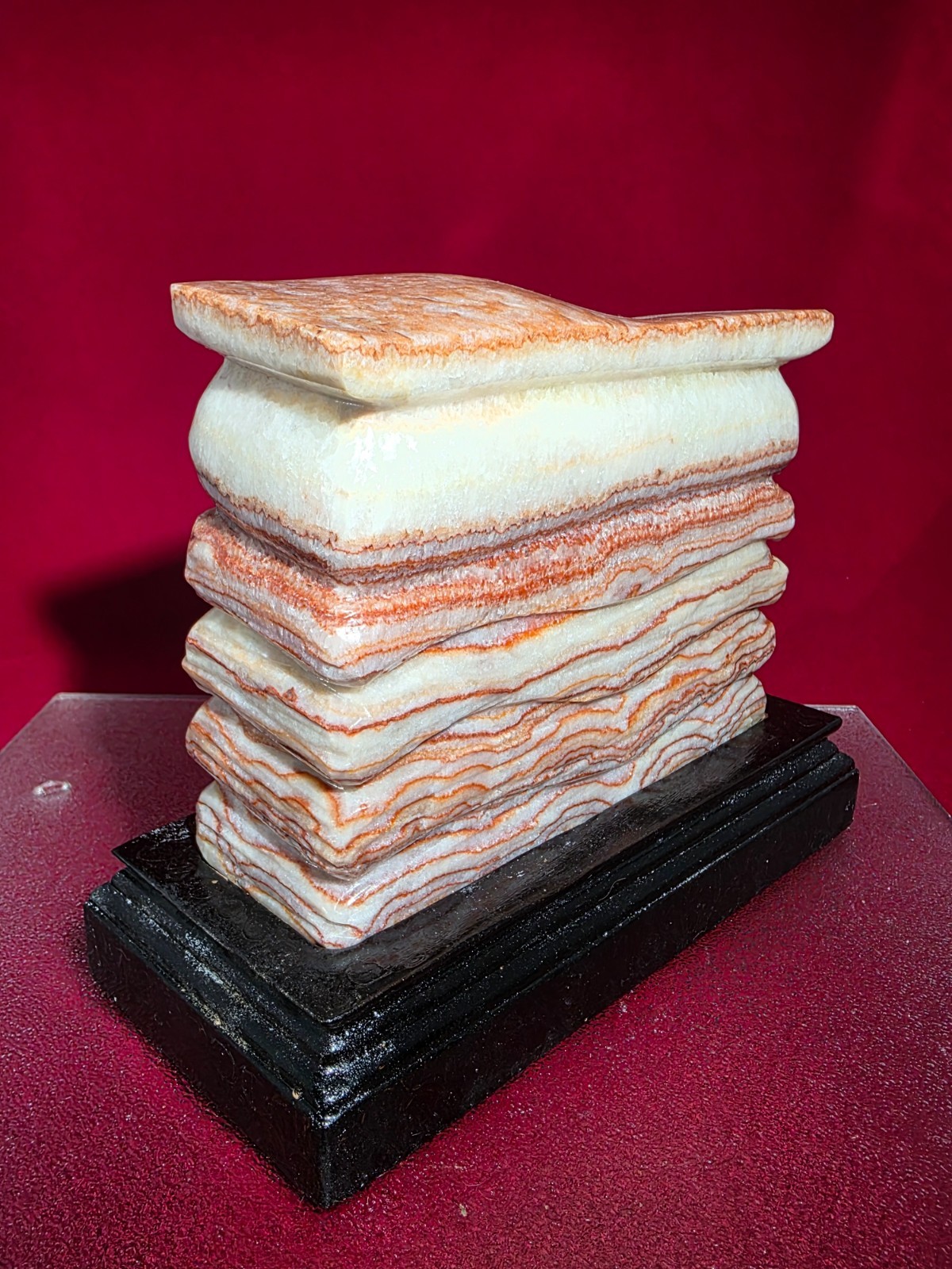 9.44 Lb Pork Stone Meat Specimen Crystal Rough w/Holder Display Reiki Healing