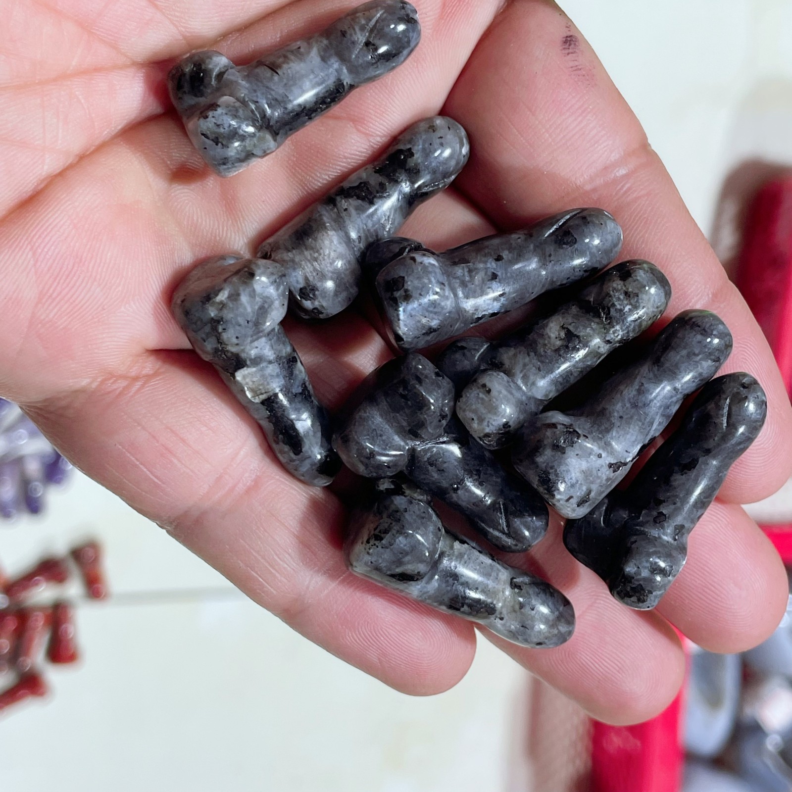 10pcs Natural male penis quartz Crystal Massager Sculpting wand gem healing