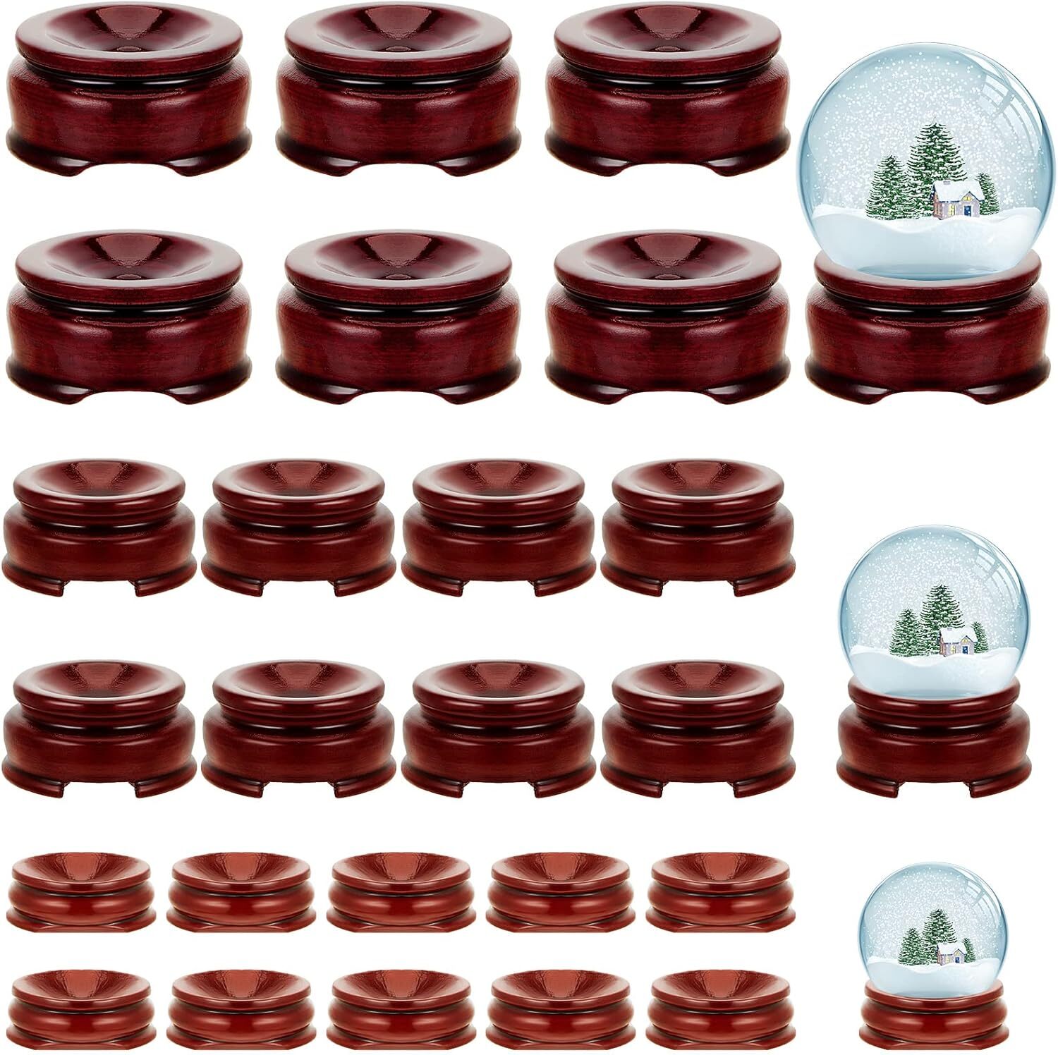 24 Pcs 3 Size Sphere Stands for Display Crystal, Crystal Display Stand Base C…