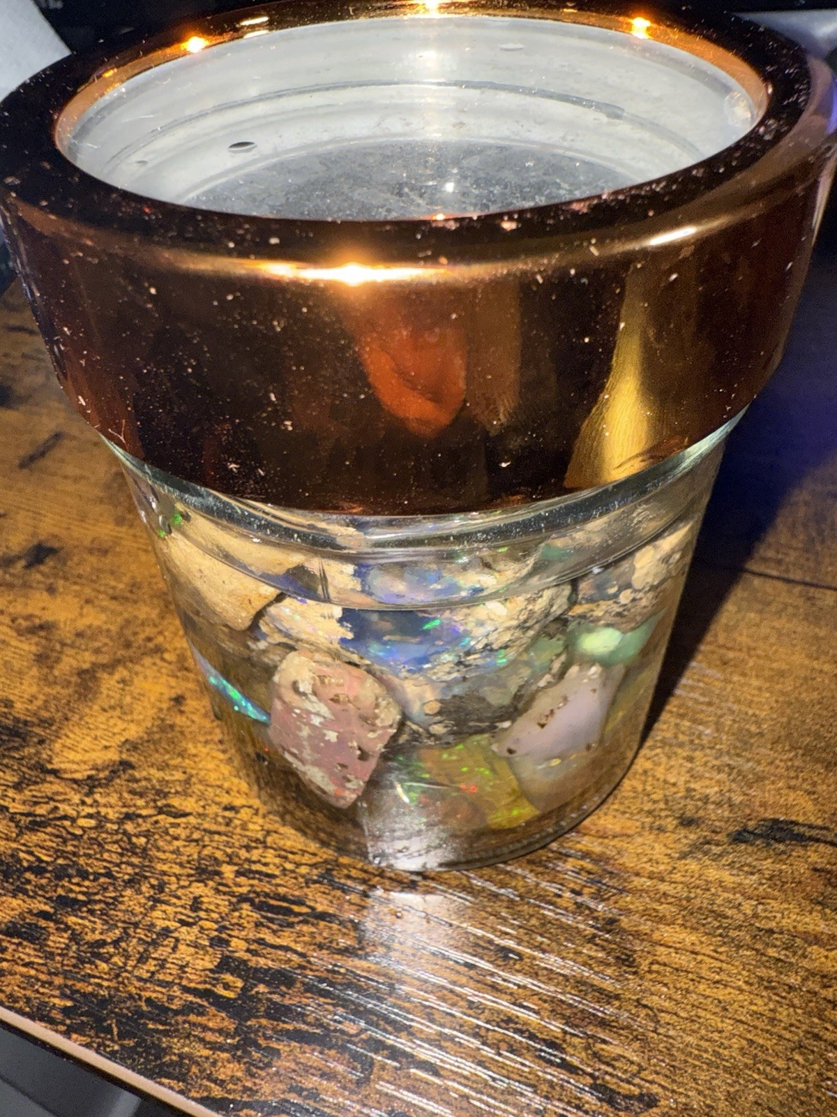 Specimen Rough Opal Stones in Jar – Ethiopian Rough, Multiple Mixed-Color Pieces