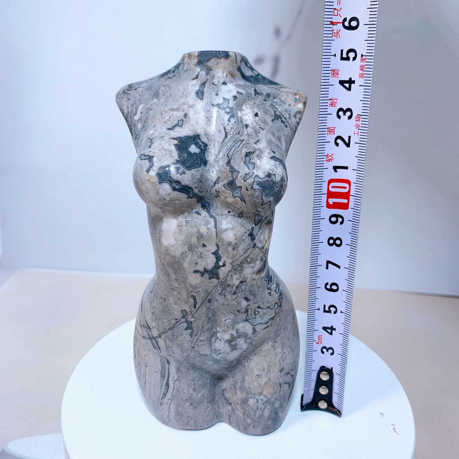 1pc Natural Guohua stone goddess Crystal woman body carving Home decoration