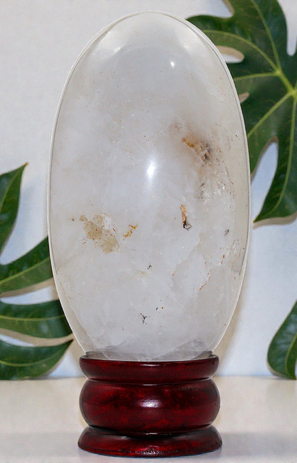 Large 150MM White Petalite Crystal Quartz Healing Decor Stone Gemstone Lingam