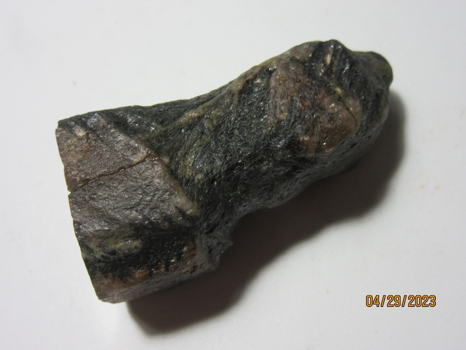 Agate Tourmaline Chiastolite 1 15/16″ Mineral Collectible with Pouch ATC-1-10