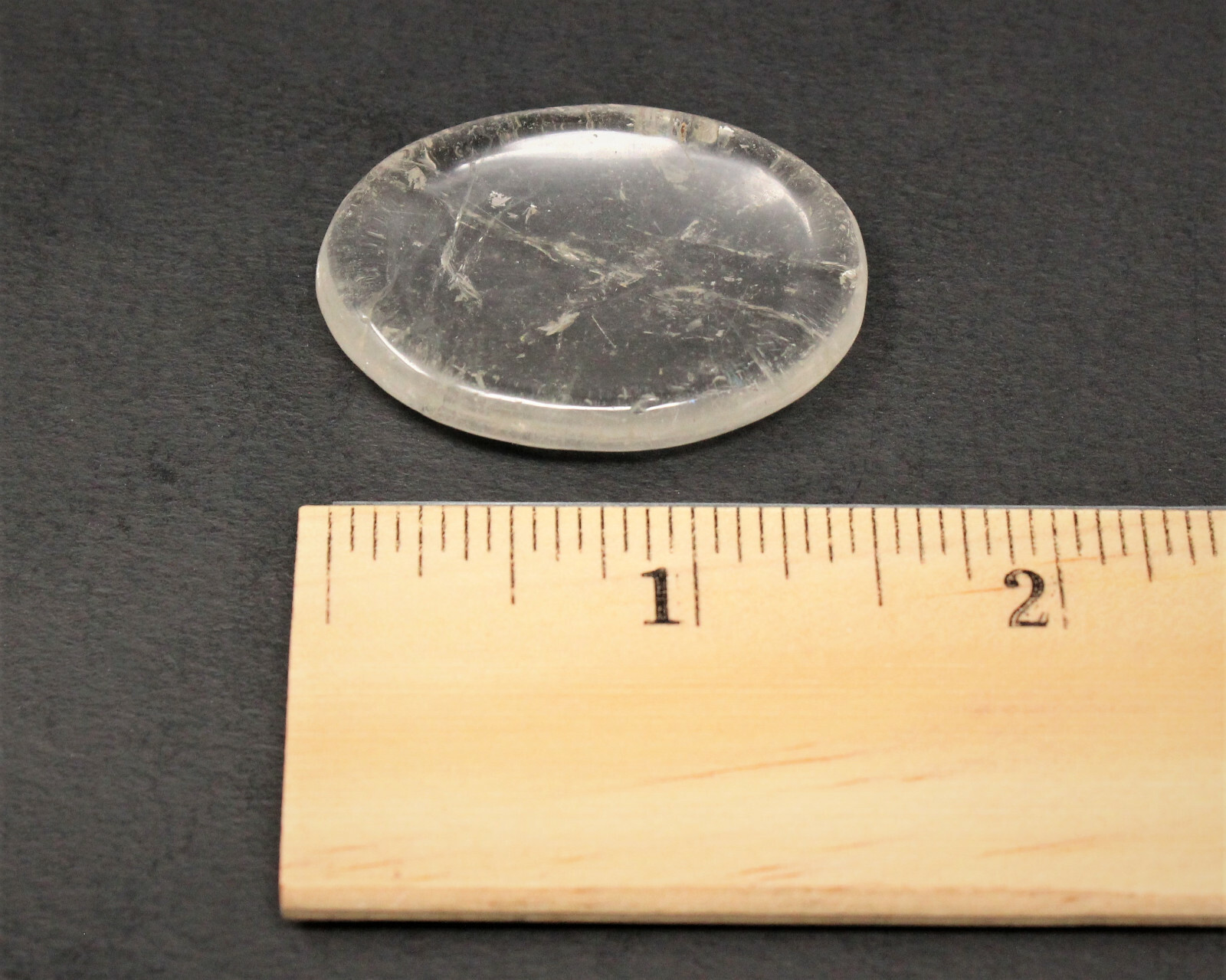 Clear Quartz Worry Stone (Smooth Polished Pocket Stone, Clear Quartz Palm Stone)