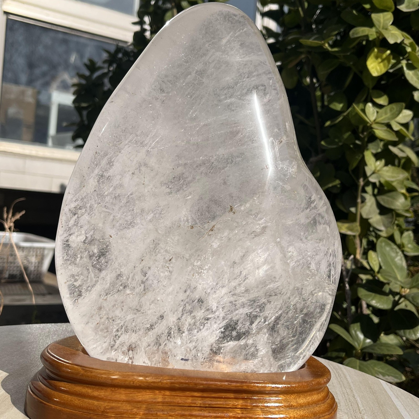 5600g Large Natural Clear Quartz Freeform Cystal Mineral Specimen +Stand