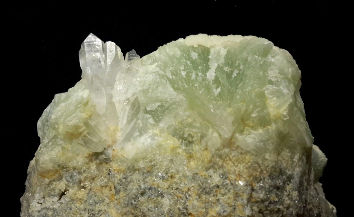 3.75″ PREHNITE with QUARTZ from Imilchil, Morocco