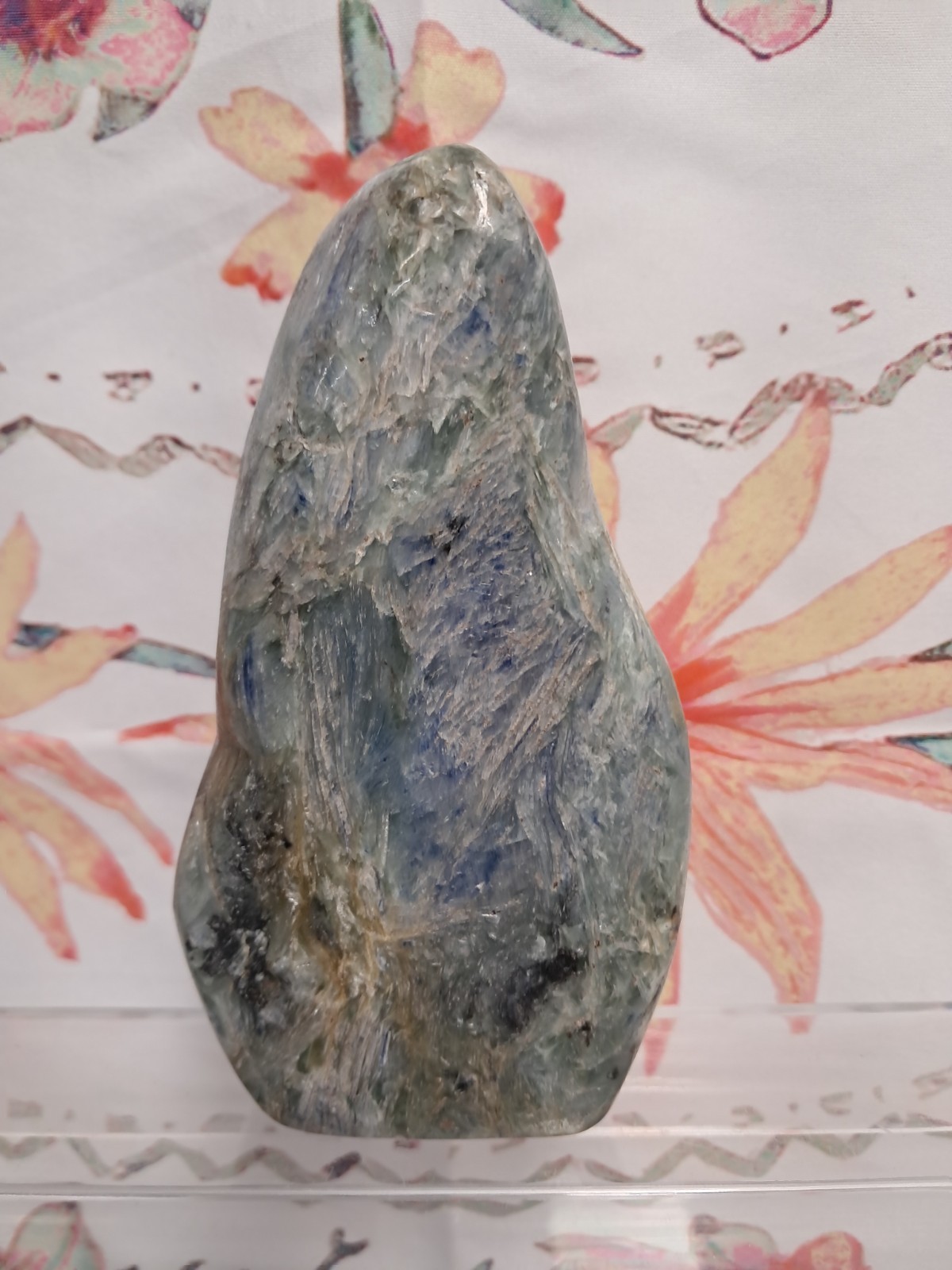 Natural Blue & Green Kyanite crystal freeform Pakistan 5.25″ tall unique shape