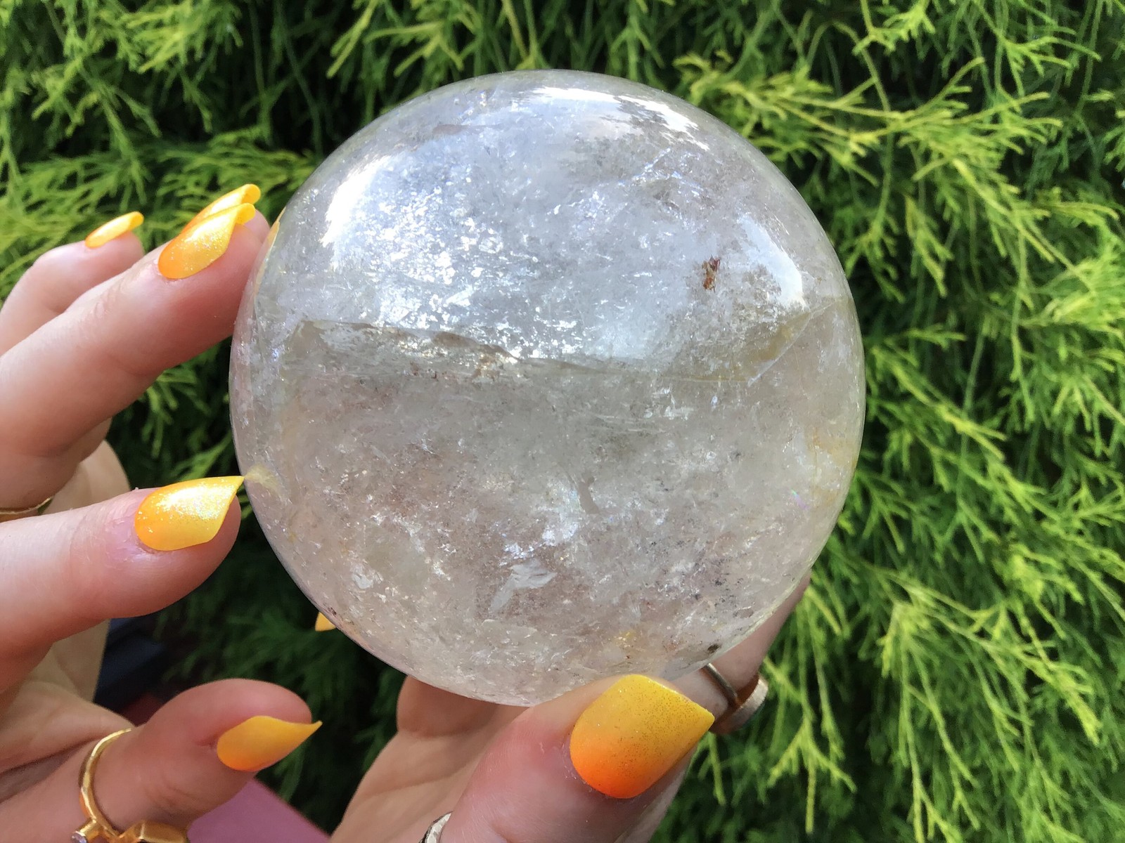 Clear Quartz Crystal Ball ~ Large 1 Lb. 12 oz. ~ 3″ Wide ~ Polished Sphere ~ Sp