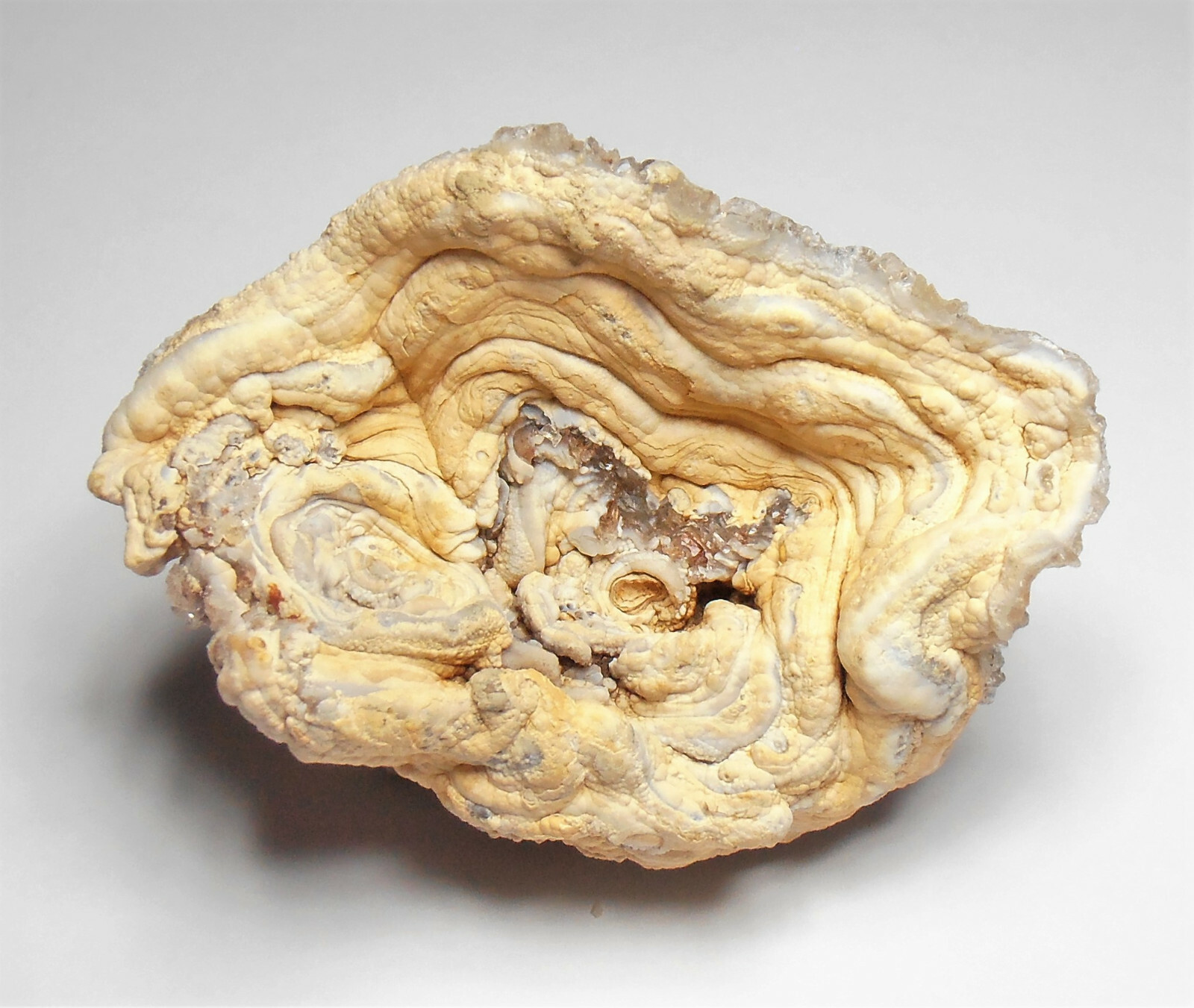 Chalcedony and Quartzine “Concha Geode” 来自 Barros Cassal – 2 3/8 英寸-