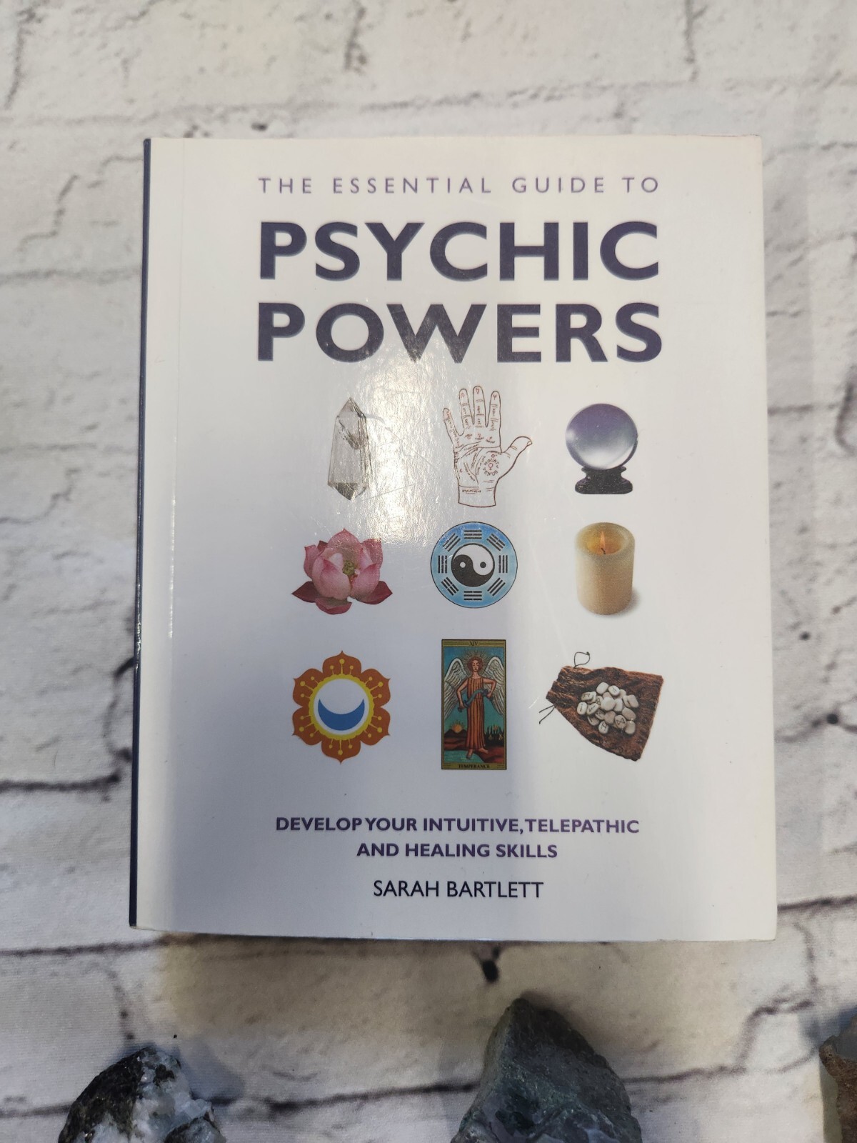 Crystal Book Psychic Powers Rough Crystal Lot Sage Smudge Stick Trinket Bowl