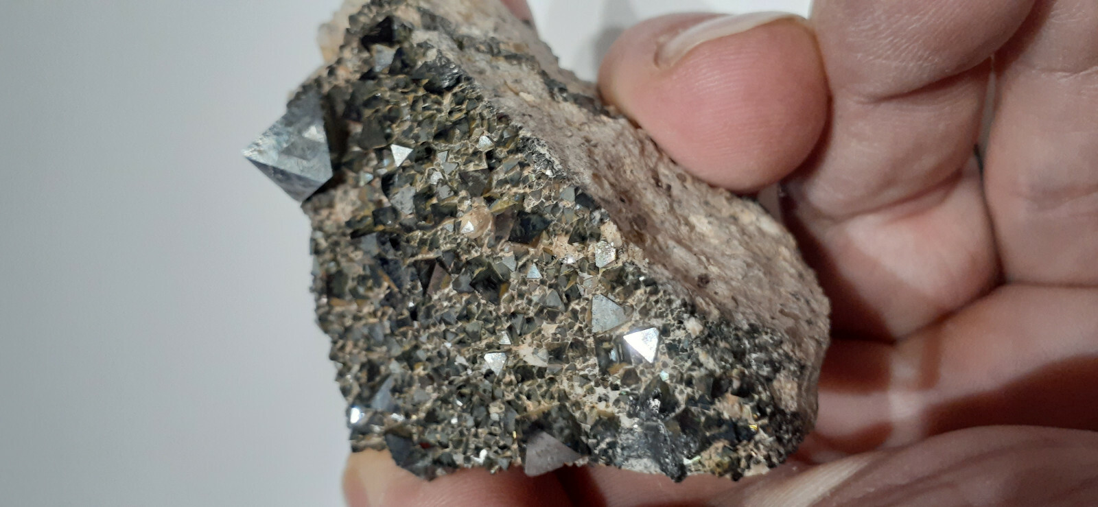 2 1/2″ X 2 1/4″ Magnetite 2 sided Display Specimen, Potosi, Bolivia – NYS Museum