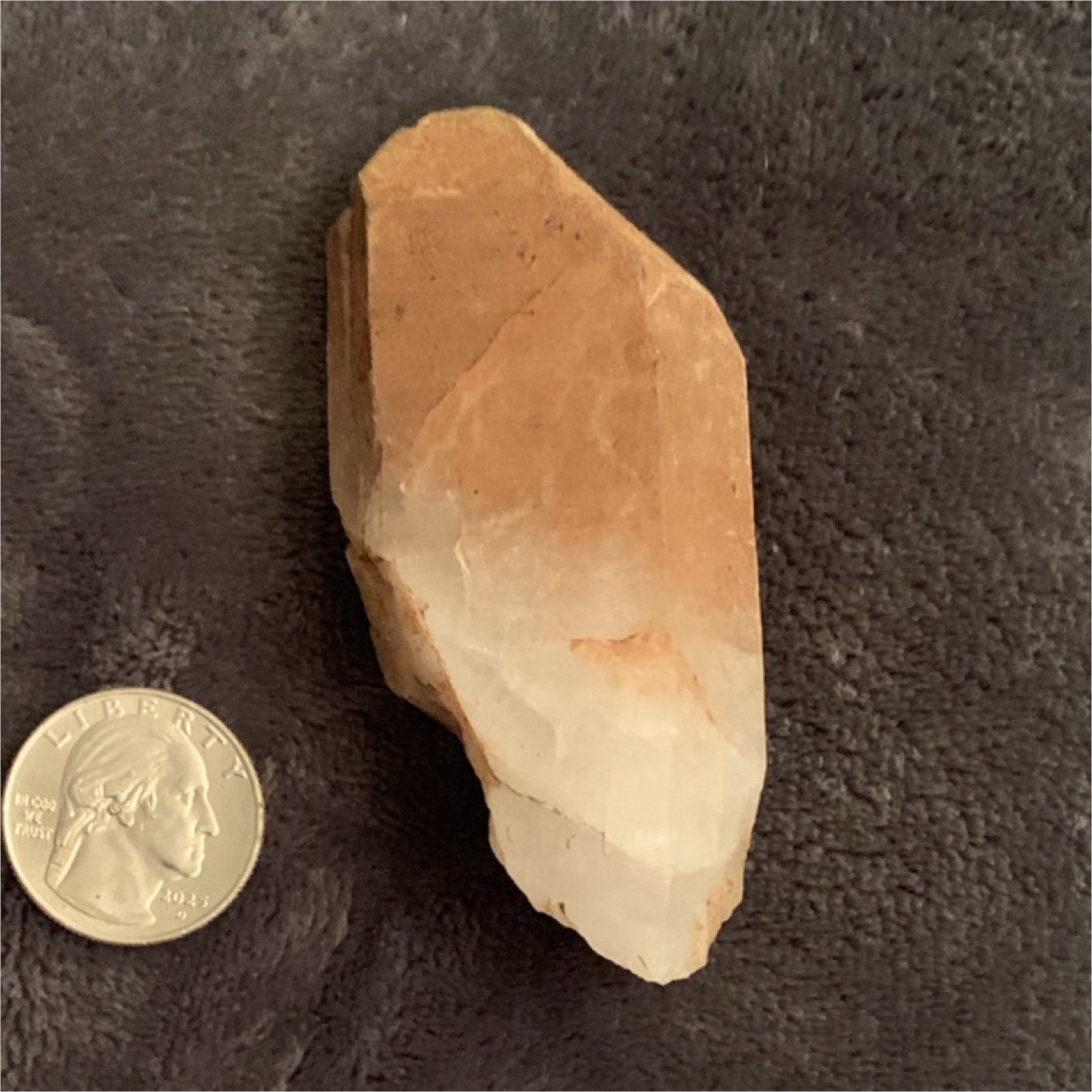 Brown and White Quartz Crystal Natural Point Specimen