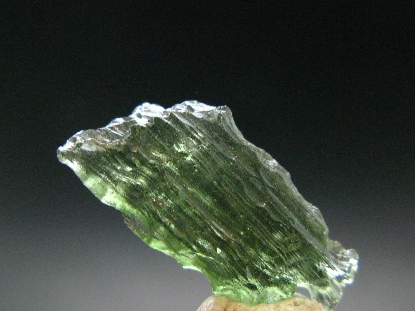Moldavite Tektite Raw Piece from Czech Republic – 0.8″ – 5.0 Carats – 1.0 Grams