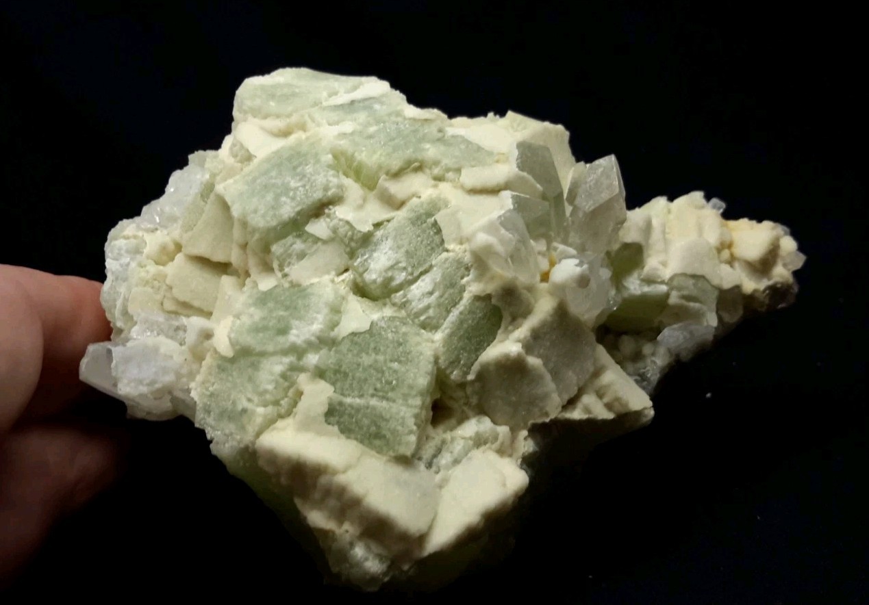 3.75″ PREHNITE with QUARTZ from Imilchil, Morocco
