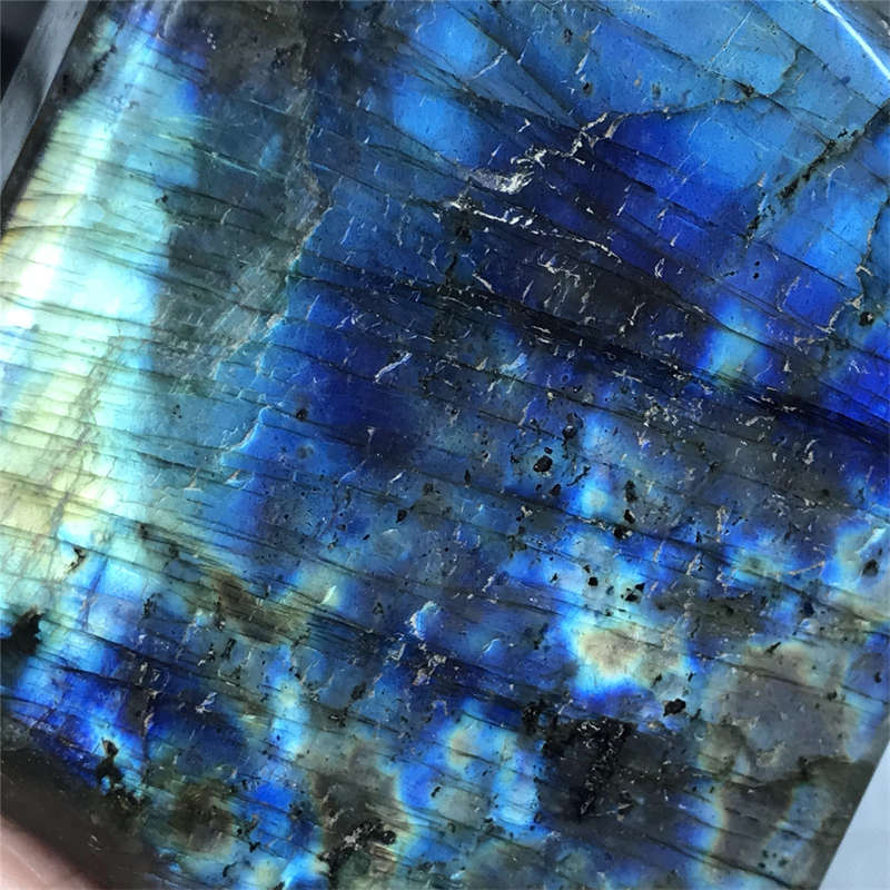 980g Natural Labradorite Quartz Crystal Spectrolite Mineral Reiki healing