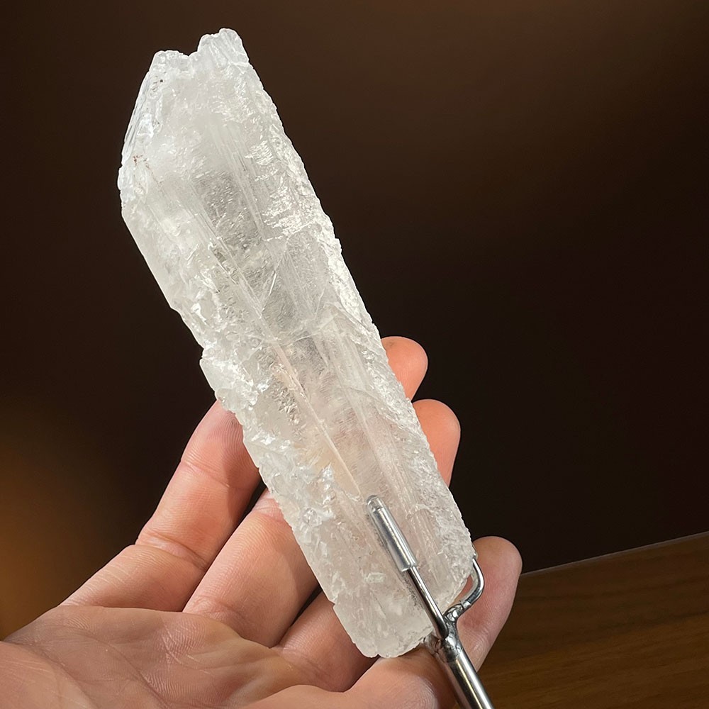 RARE Growth Interference Quartz from Madagascar | Display Specimen Acrylic Stand