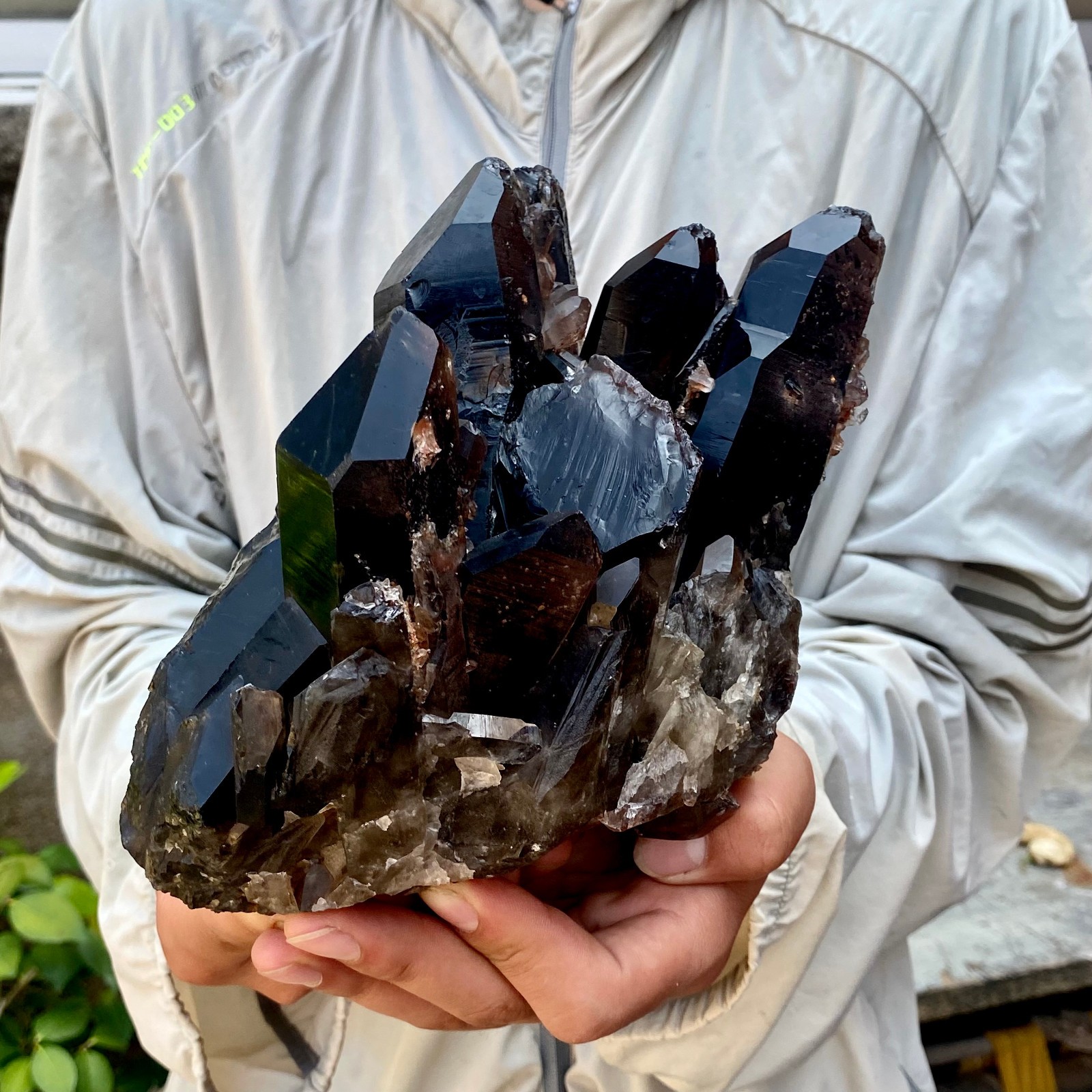 7LB Natural Tea black Crystal quartz Cluster Mineral Specimen Healing reiki