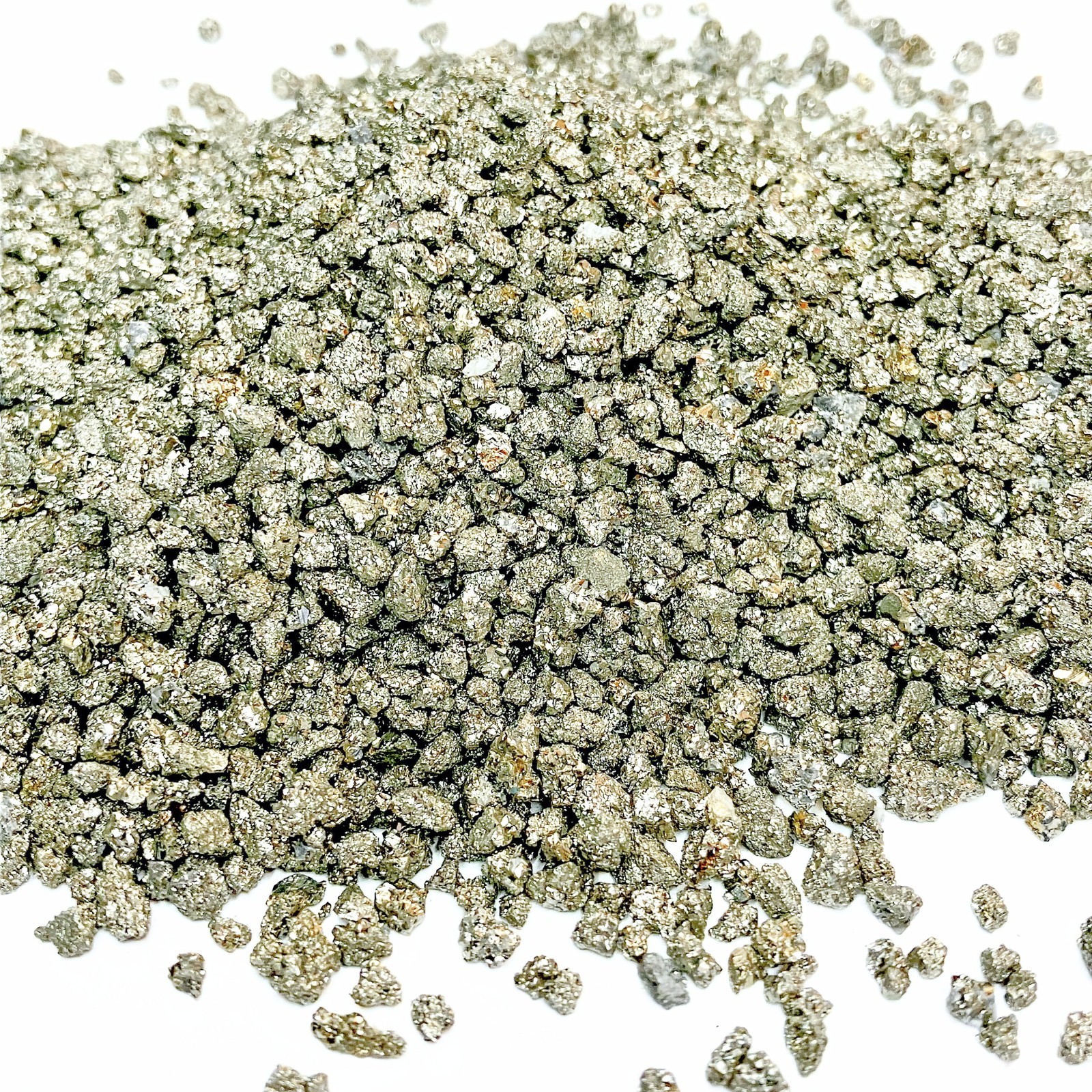 Crushed Cocada Pyrite Chips, 2mm-4mm for Jewelry & Resin Crafts, Closeout Deal