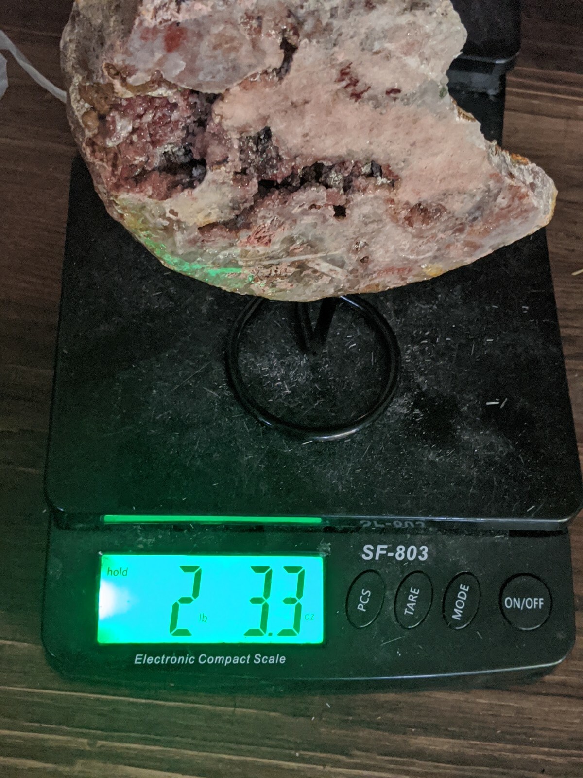 2.2lb Big Rose Pink Amethyst Crystal Cluster Display Quartz Geode