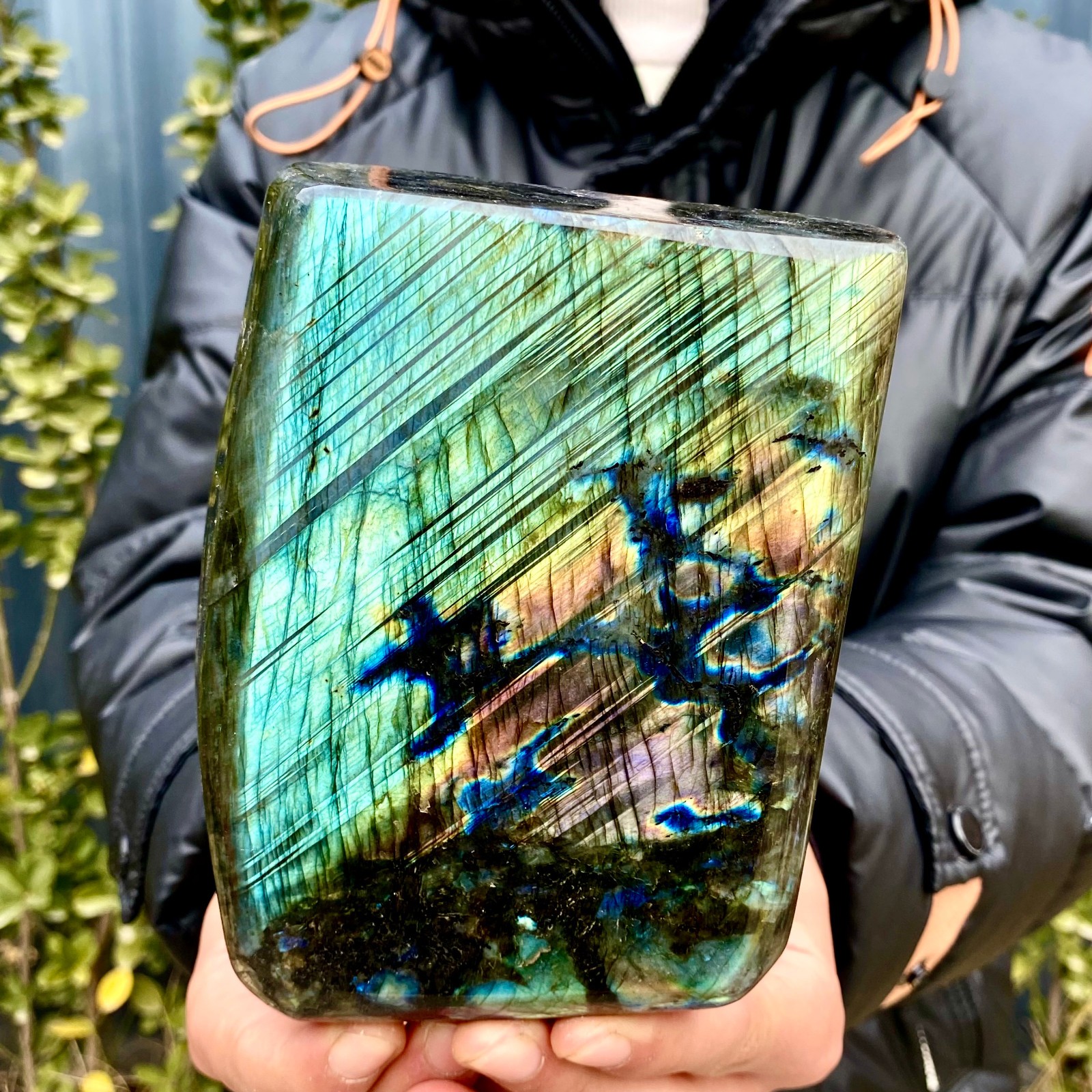 4LB Natural Gorgeous Labradorite Quartz Crystal Stone Specimen Healing