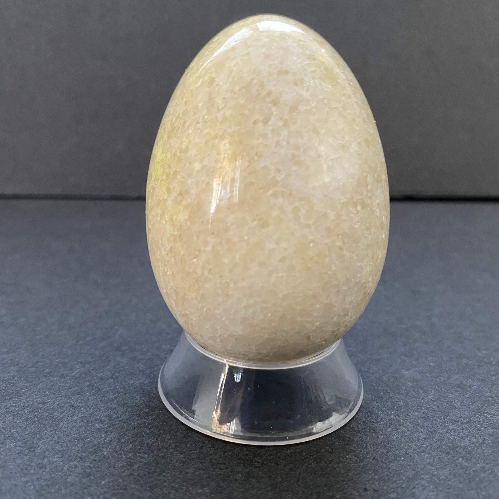 Natural Onyx Stone Egg With Stand Hand Polished Banded Agate Calcite Crystal