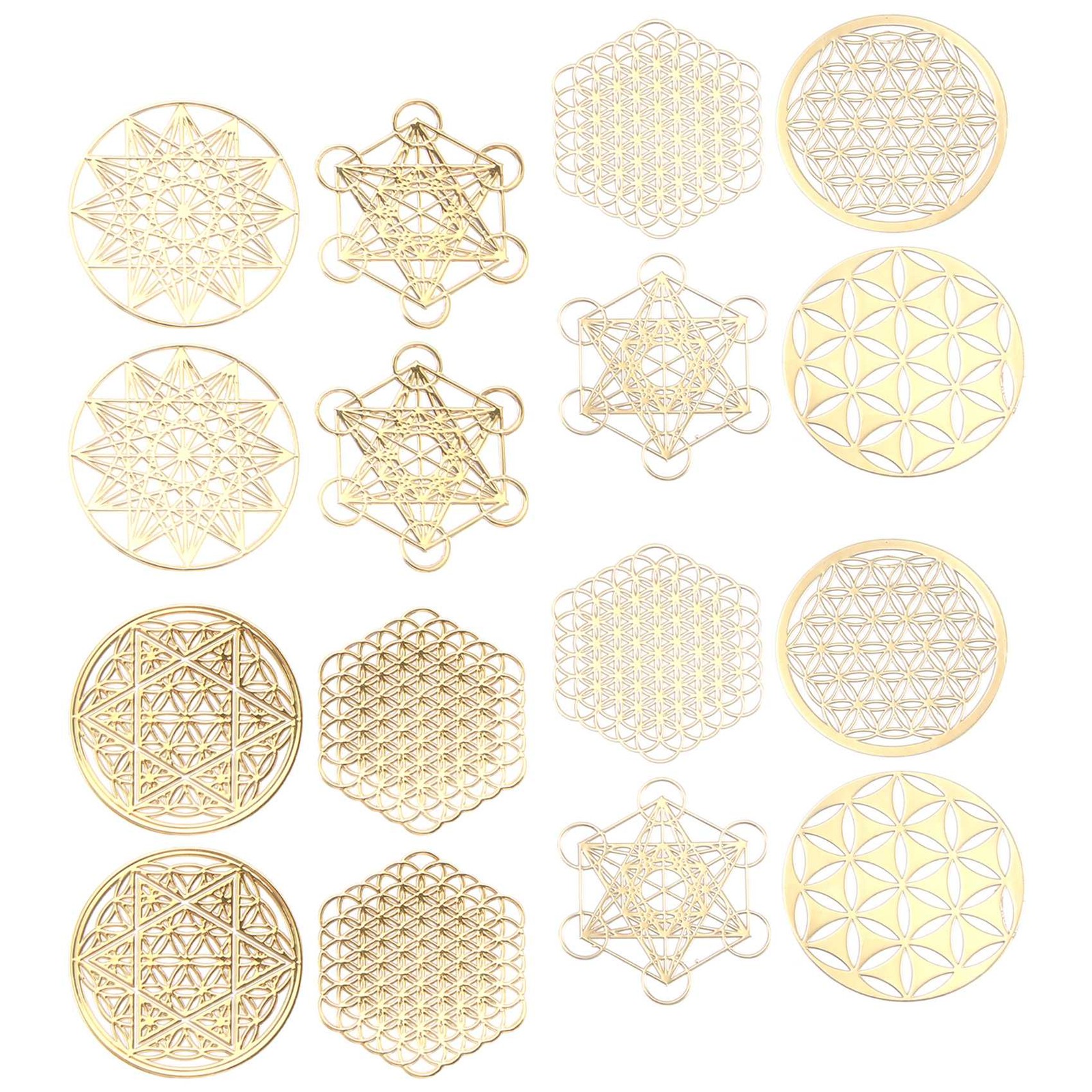 16Pcs/Set Metal Decor Sticker Flower of Children’s Day Gifts 77984