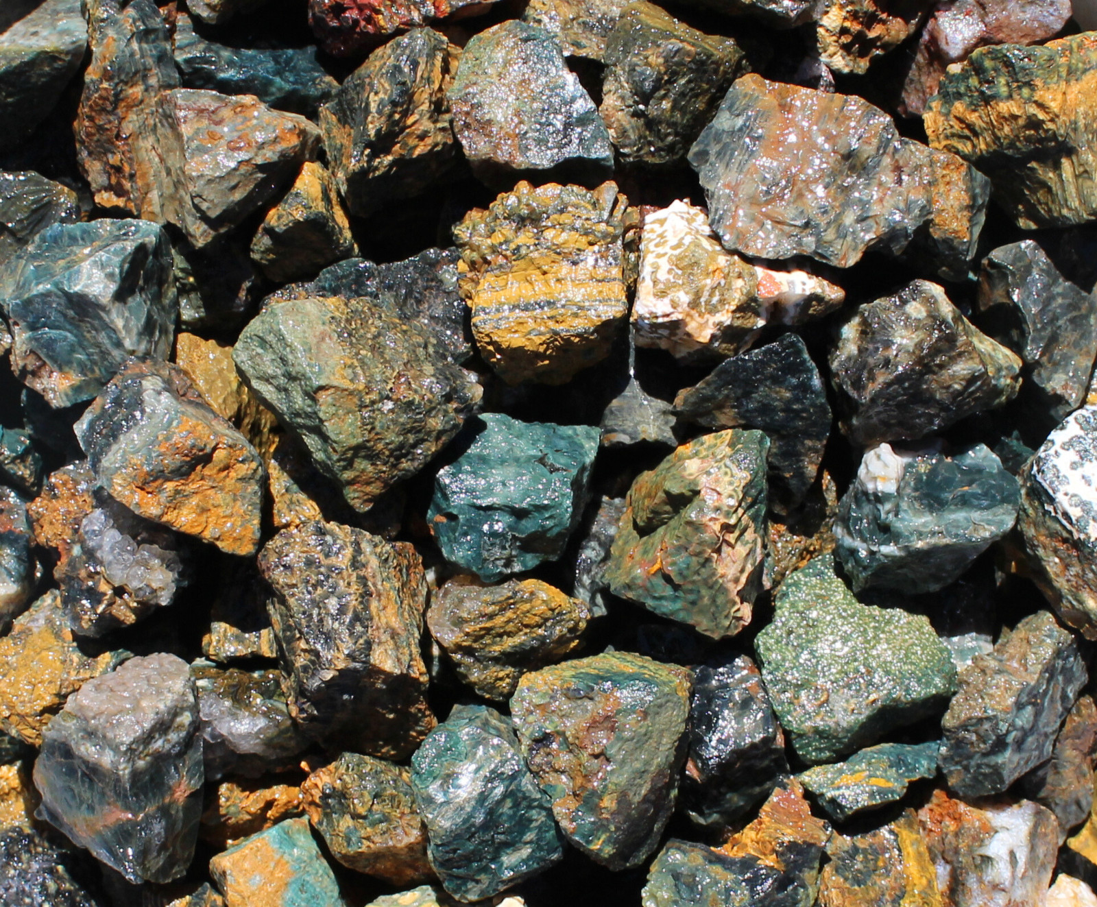 Sea Jasper from Madagascar – Rough Rocks for Tumbling -Bulk Wholesale 1LB option