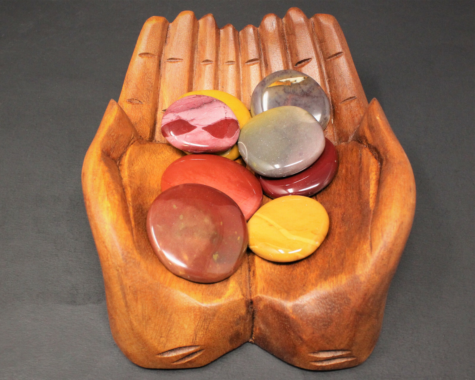 Mookaite Palm Stone MEDIUM (Smooth Polished Mookaite Gemstone Worry Stone)