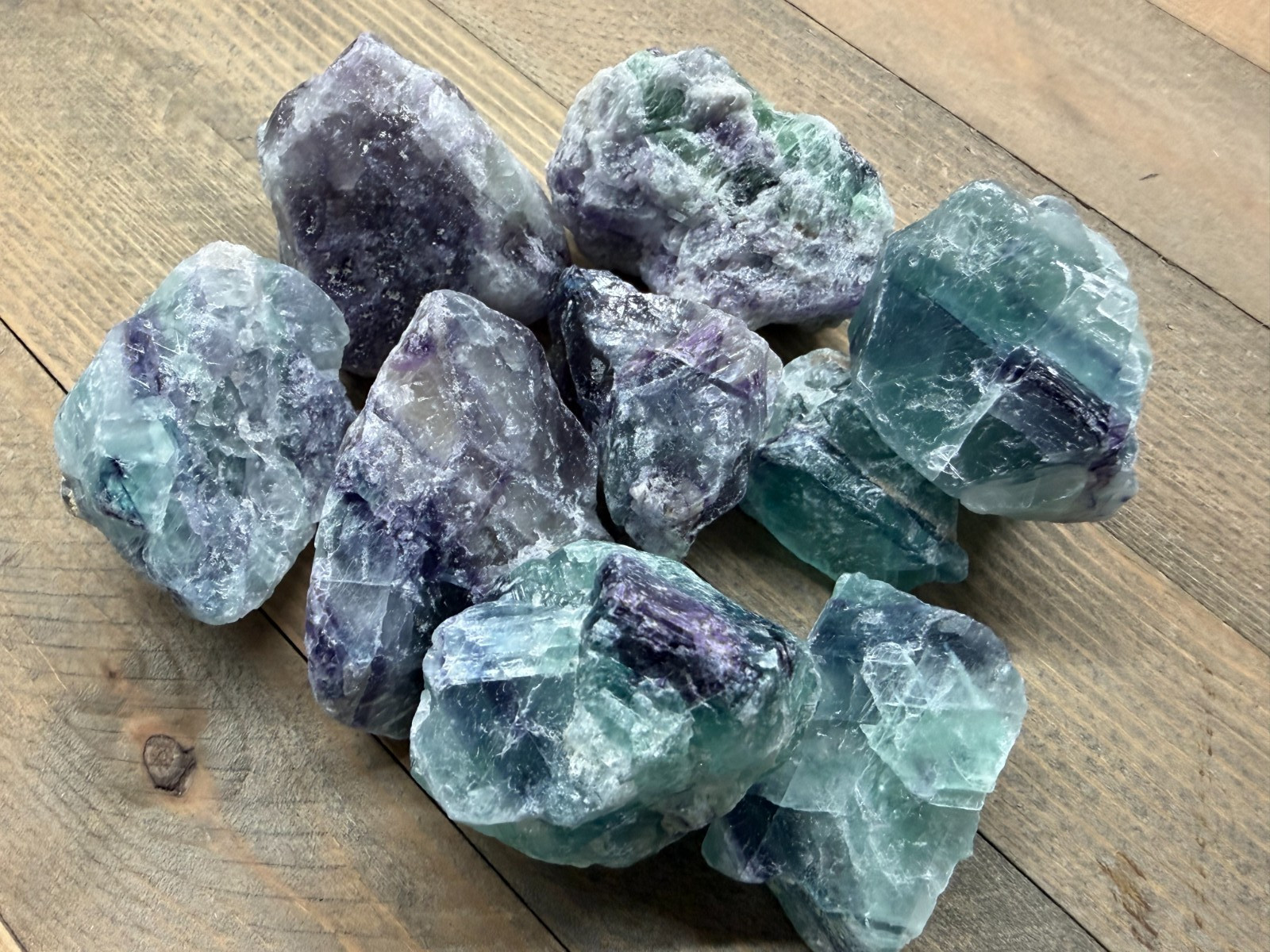 Rainbow Fluorite Rough Stones Bulk 1 lb Natural Raw Crystals Healing Meditation