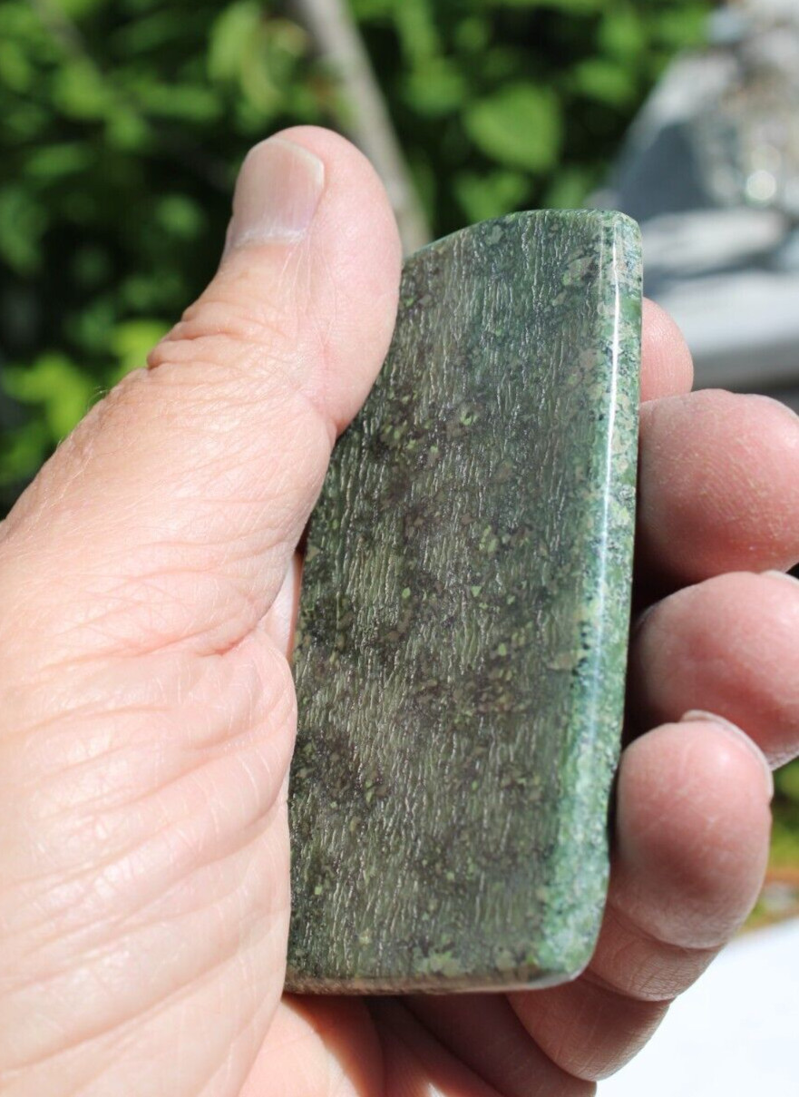 Beautiful Small SERPENTINE Polished Slab 3 1/4″ x 1- 7/8″-2.4 oz. / 65.8 grams